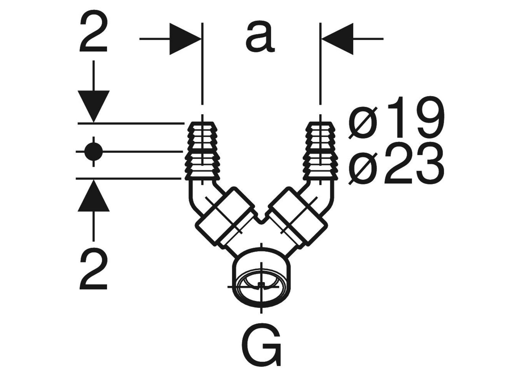 GEBERIT EMBOUT CANNELE EQUERRE DOUBLE PP BLANC