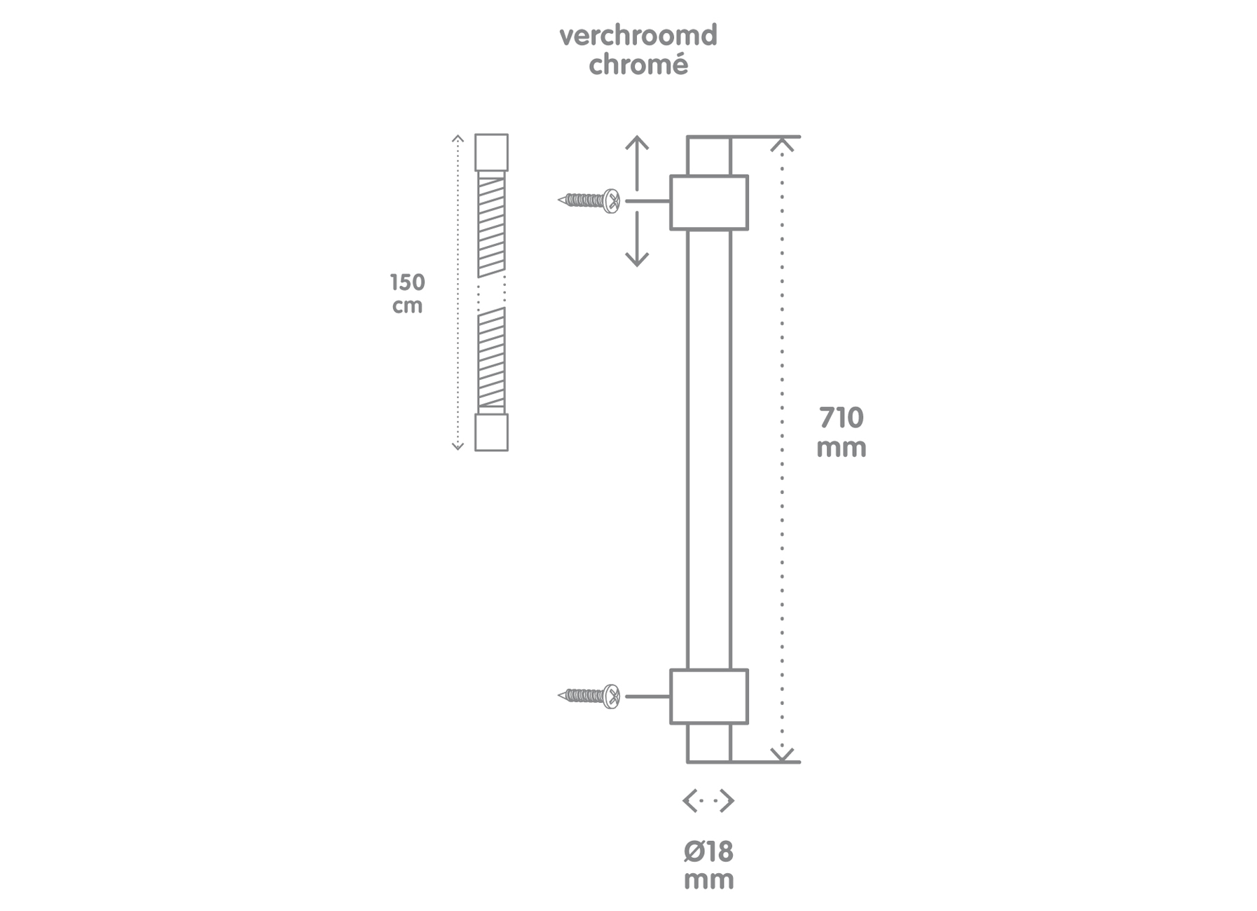 VMGO DANA ENSEMBLE DE DOUCHE COMPLET 71CM