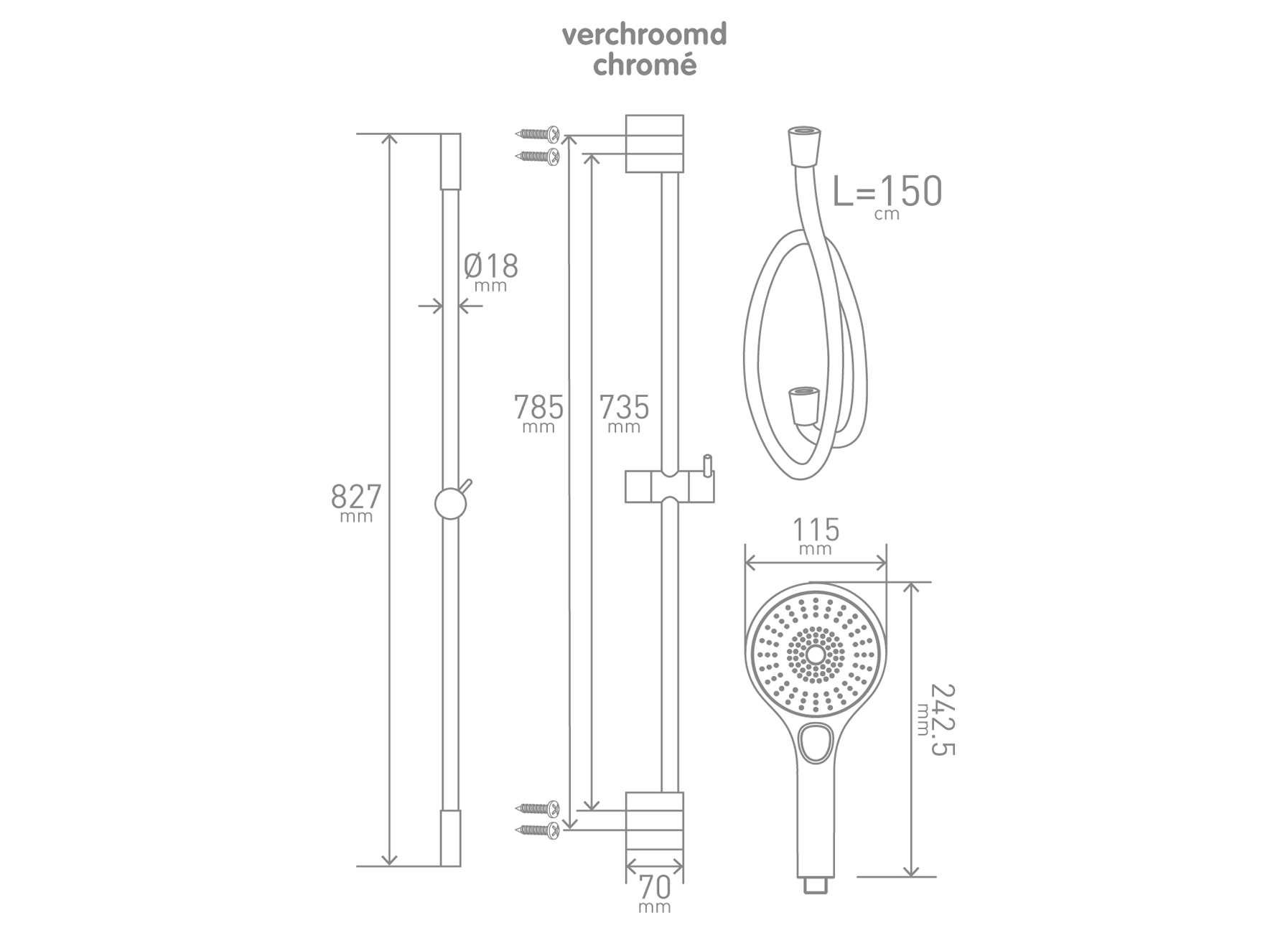 VMGO TODO ENSEMBLE DE DOUCHE COMPLET