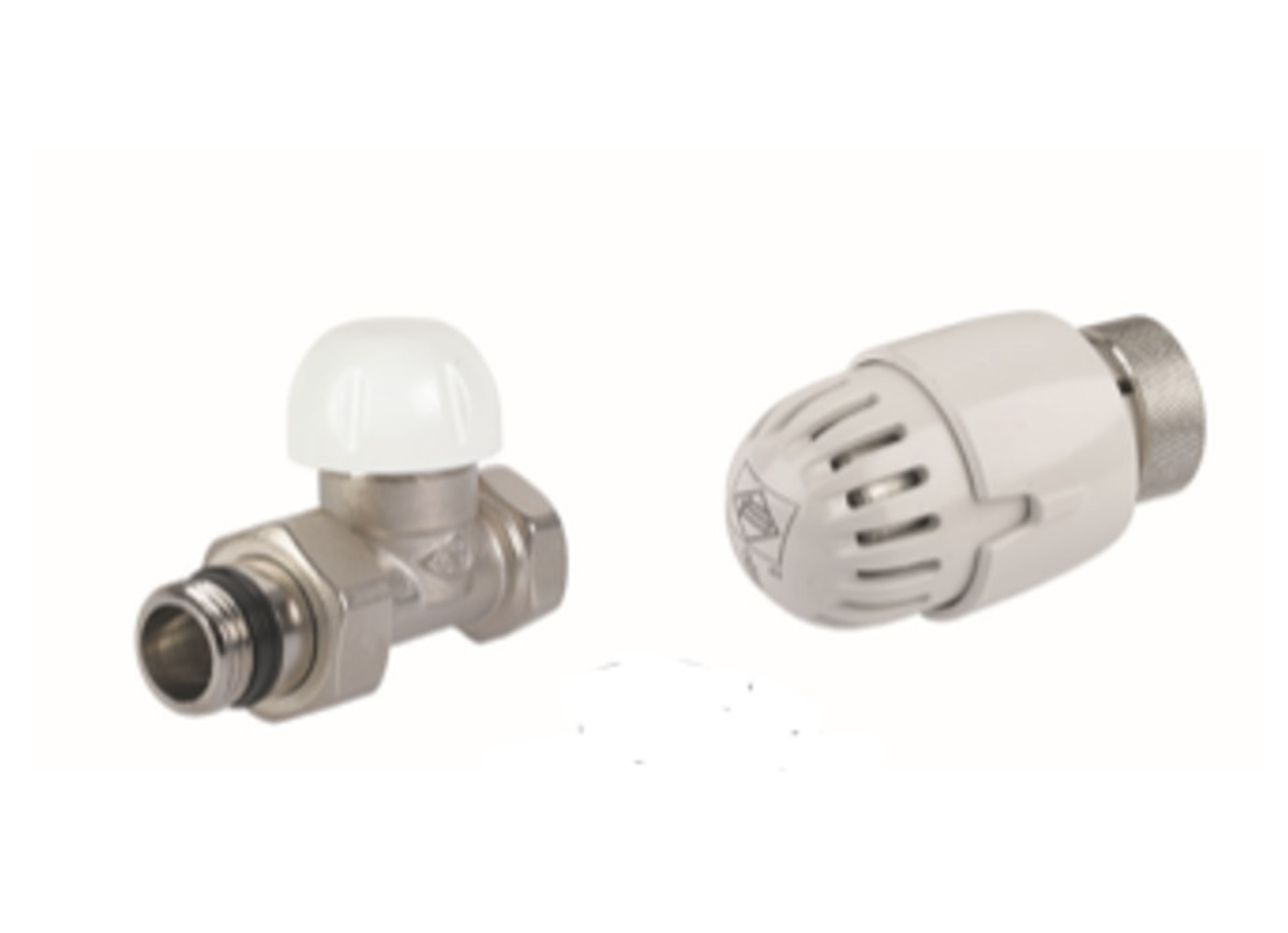 RADIATOR THERMOSTAATKOP + THERMOSTATISCH RADIATORKRAAN RECHT 1/2'' F