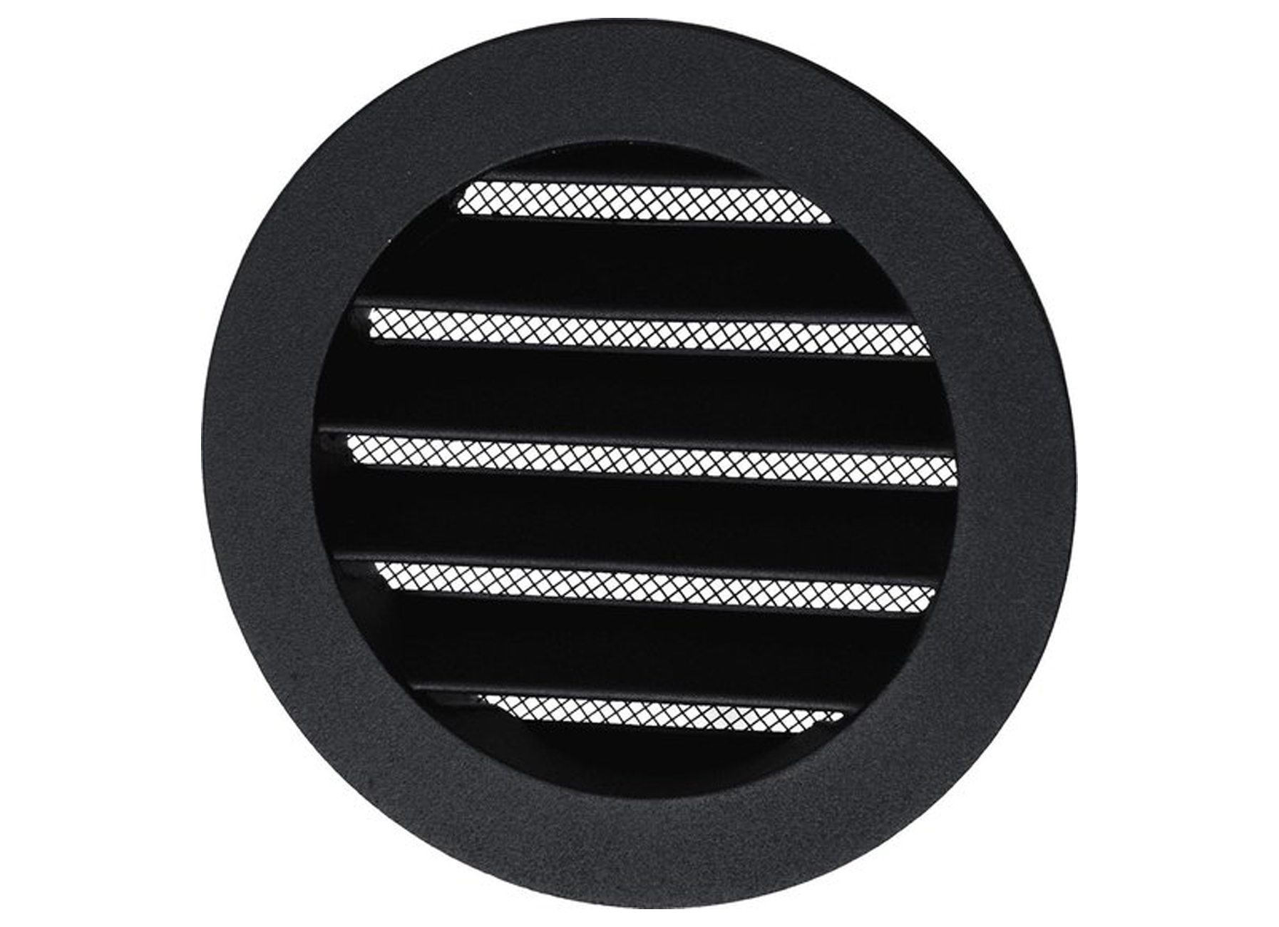 RENSON GRILLE ESTAMPEE RONDE A ENCASTRER 434/R ALU NOIR Ø100MM