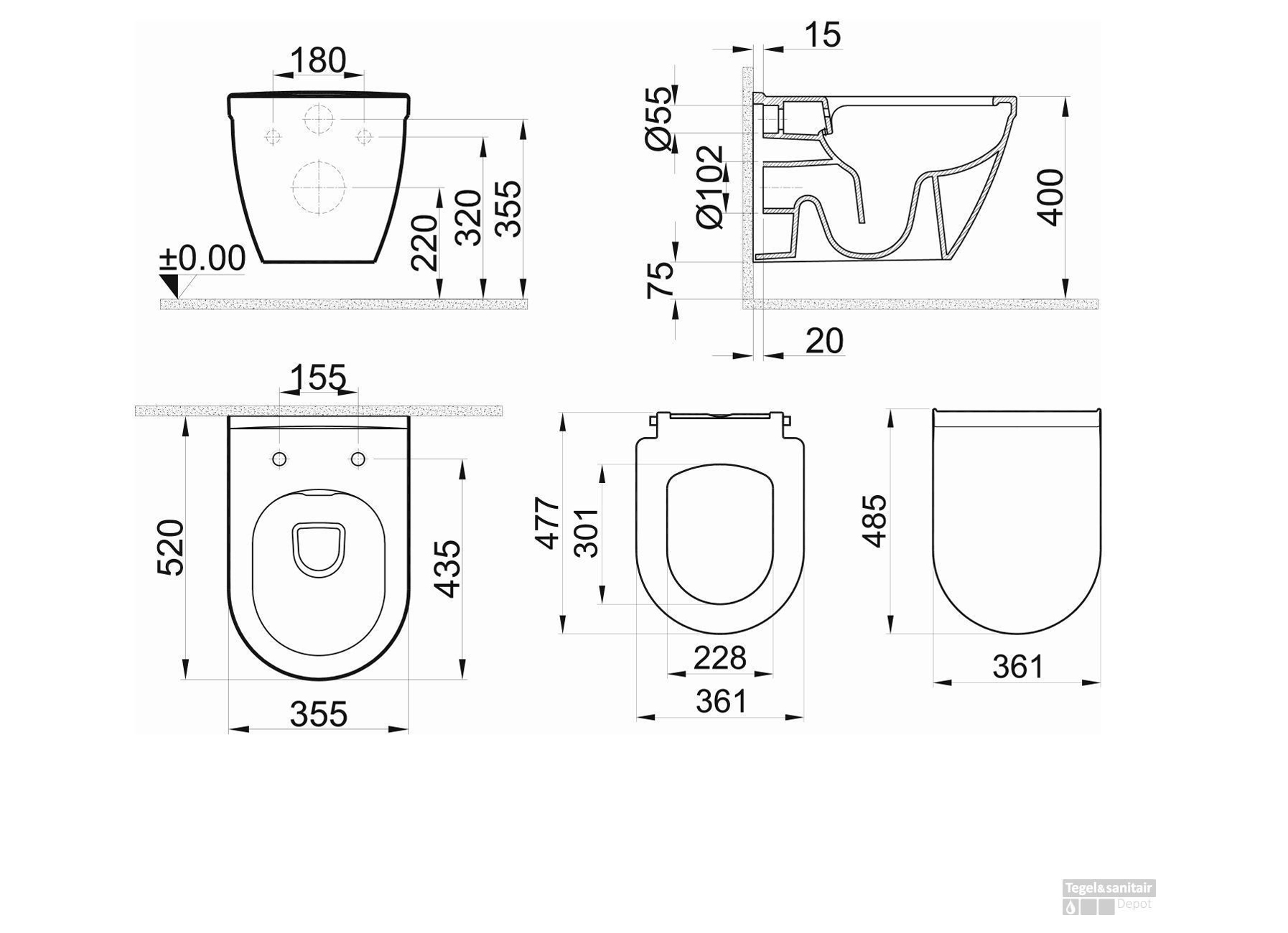 werknemer Verslaafd brandwond Go Perl Hangwc Riml Softcl - sanitair - toilet - wc - jachtbakken en  aansluitingen - go perl hangwc riml softcl