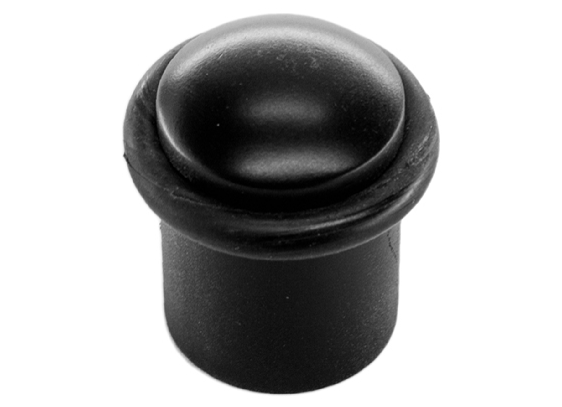 ARRET DE PORTE SOL MASSIF NOIR Ø25MM 35MM