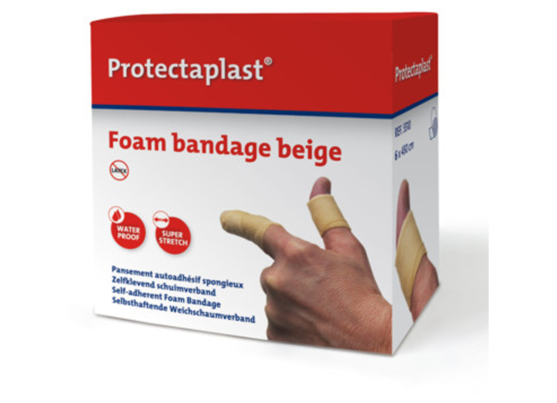 PROTECTAPLAST ZELFKLEVEND SCHUIMVERBAND ZONDER LIJM 6CM X4,5M