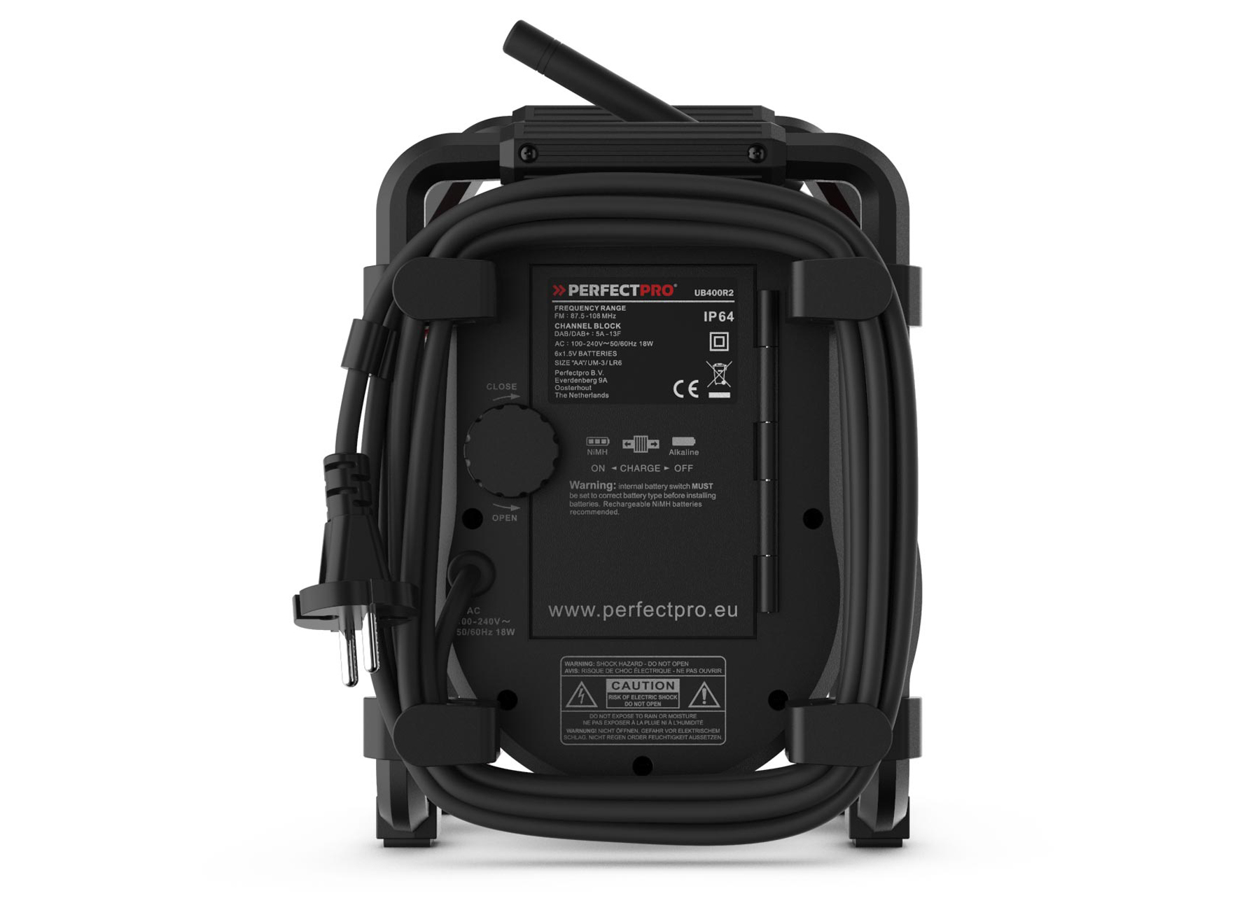 PERFECTPRO UBOX 400R DAB+ / FM / BLUETOOTH / OPLAADBAAR / IP64