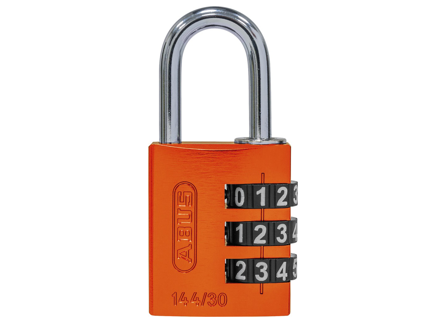 ABUS HANGSLOT CIJFERSLOT ALUMINIUM 144/30 30MM ORANJE