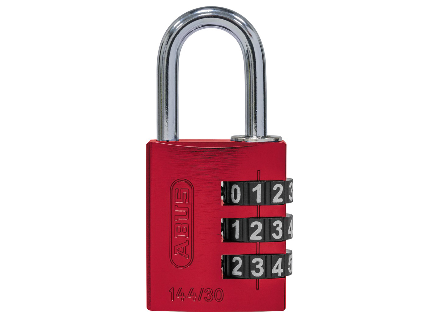ABUS HANGSLOT CIJFERSLOT ALUMINIUM 144/30 30MM ROOD