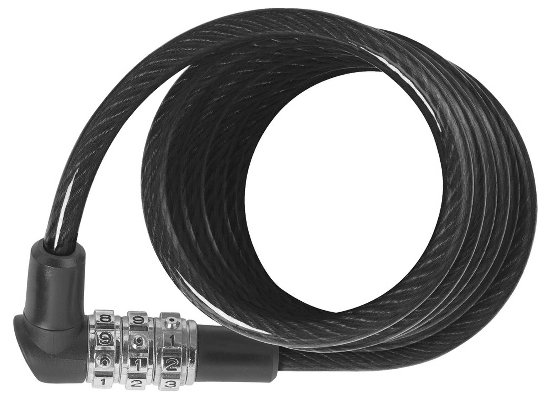 ABUS Câble Antivol 3406C - Serrure Combinaison, Câble Acier 55mm Gaine Plastique, Niveau Sécurité 1