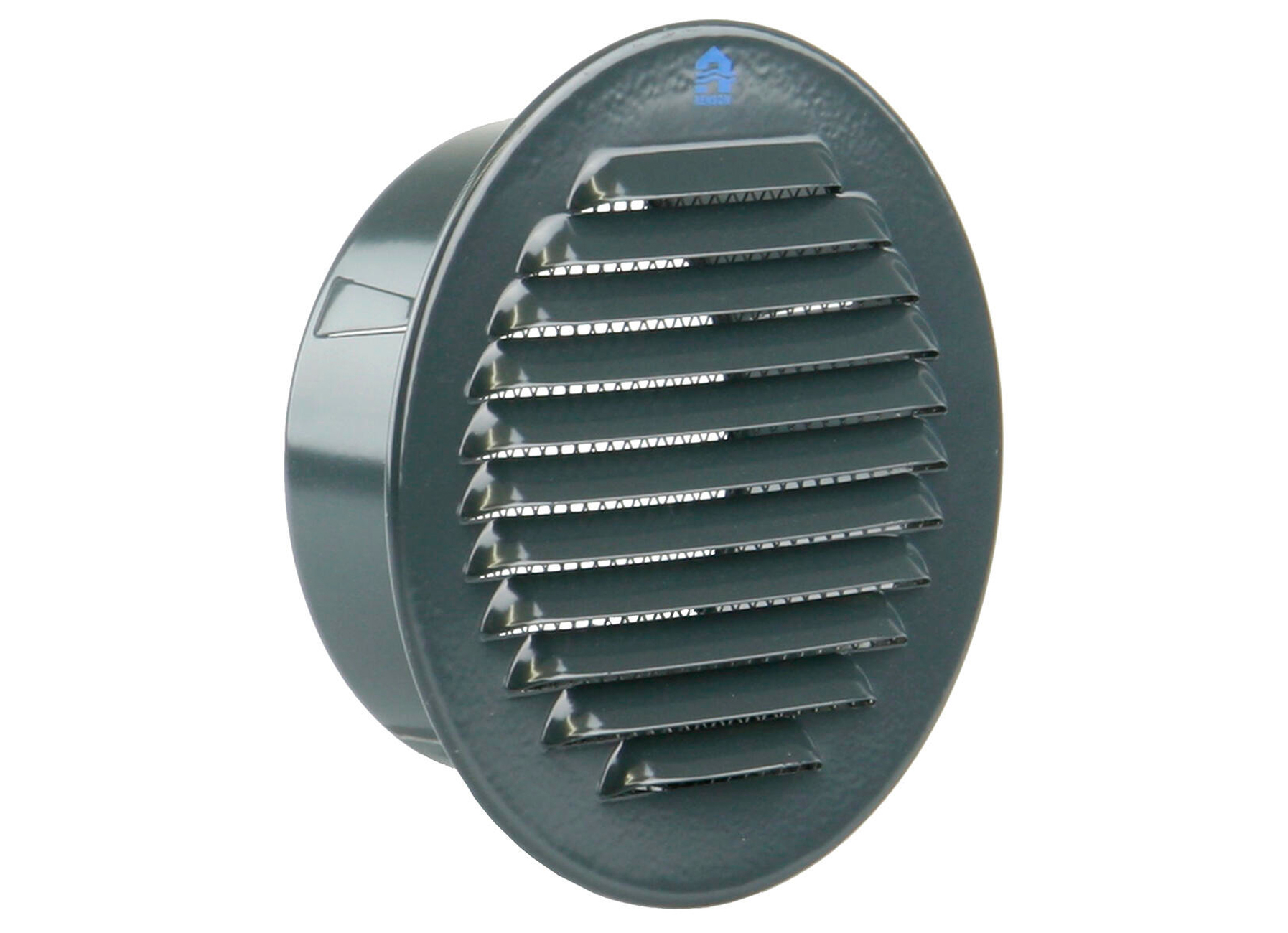 RENSON GRILLE ESTAMPEE RONDE A ENCASTRER 435/R ALU ANTHRACITE Ø120MM