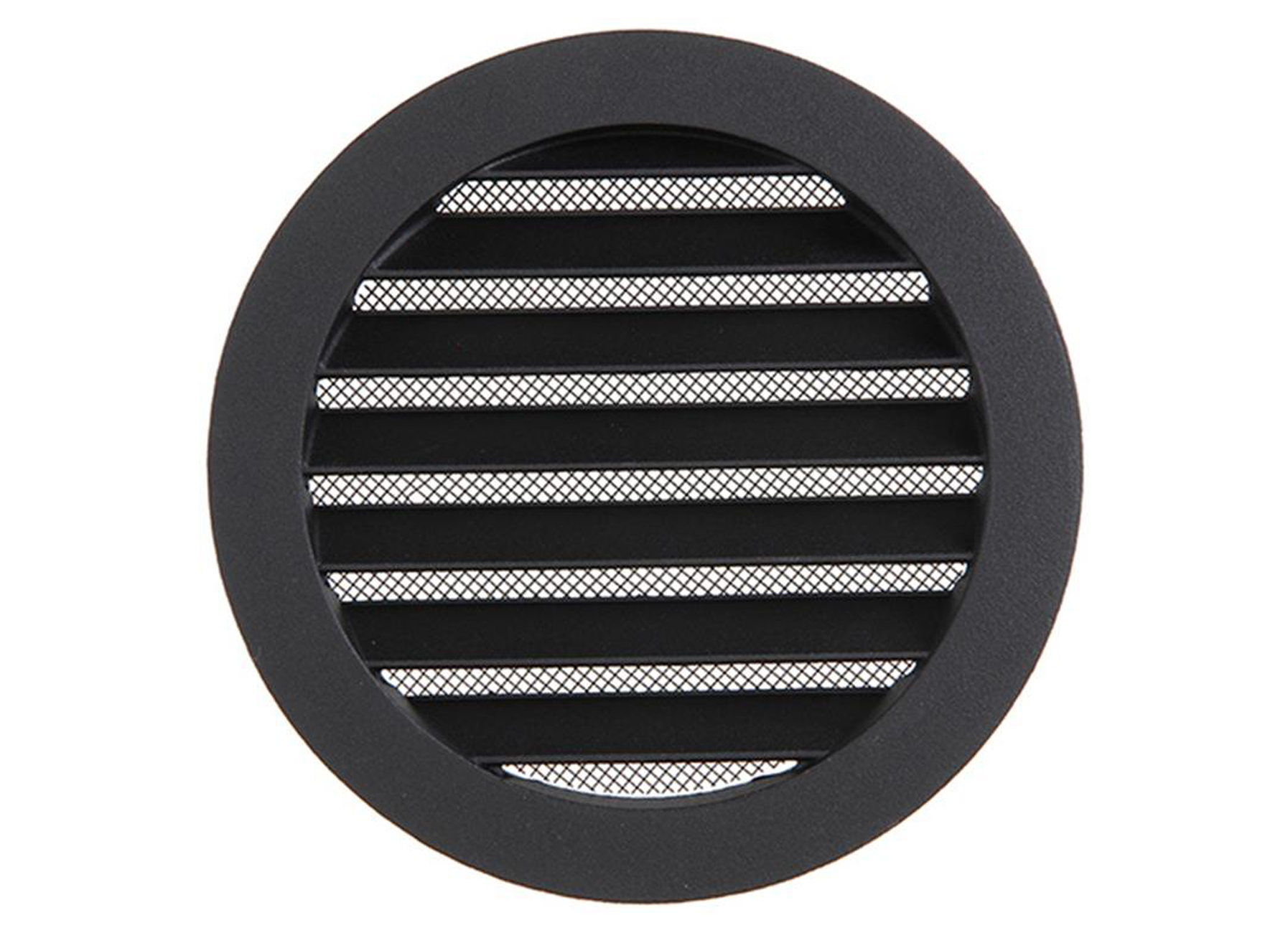 RENSON ROND SCHOEPENROOSTER INBOUW 434/R ALU ZWART Ø125MM