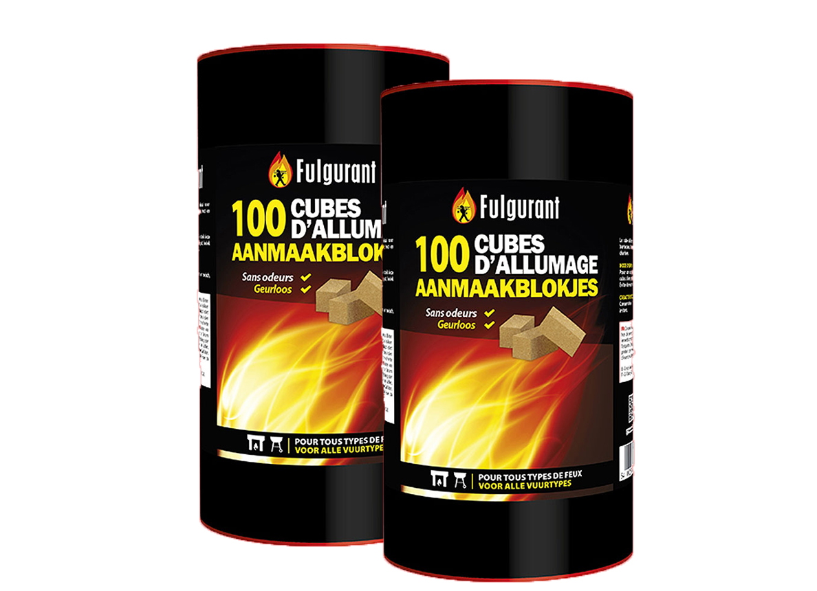 DUOPACK FULGURANT 100 CUBES D'ALLUMAGE