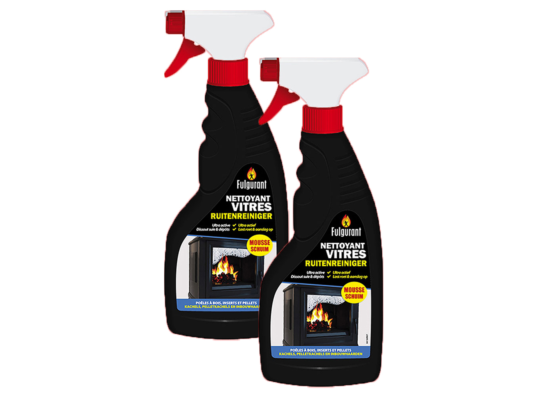 DUOPACK FULGURANT RUITENREINIGER SCHUIM SPRAY 450ML