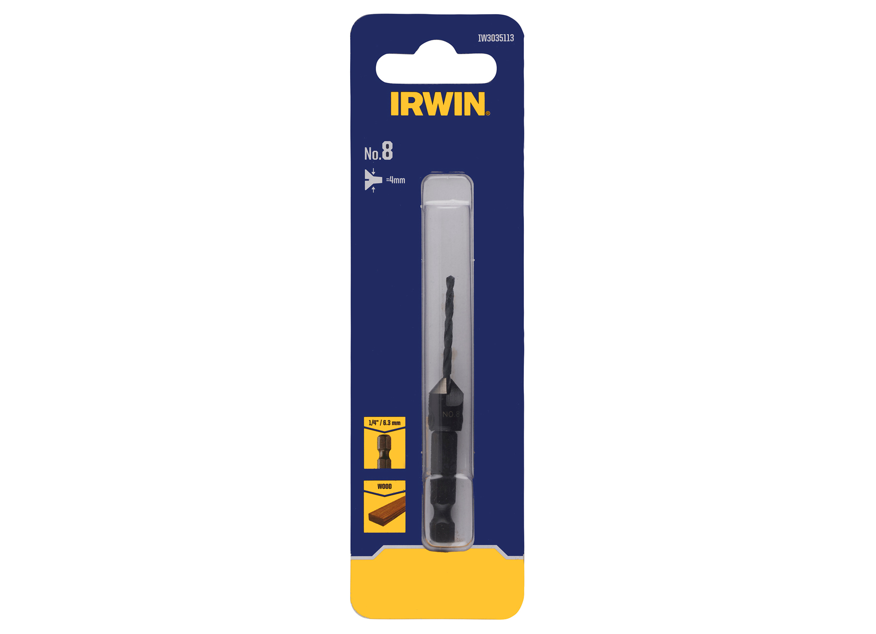 IRWIN MECHE A CHANFREINER AVEC MECHE PILOTE HEX 2.0MM