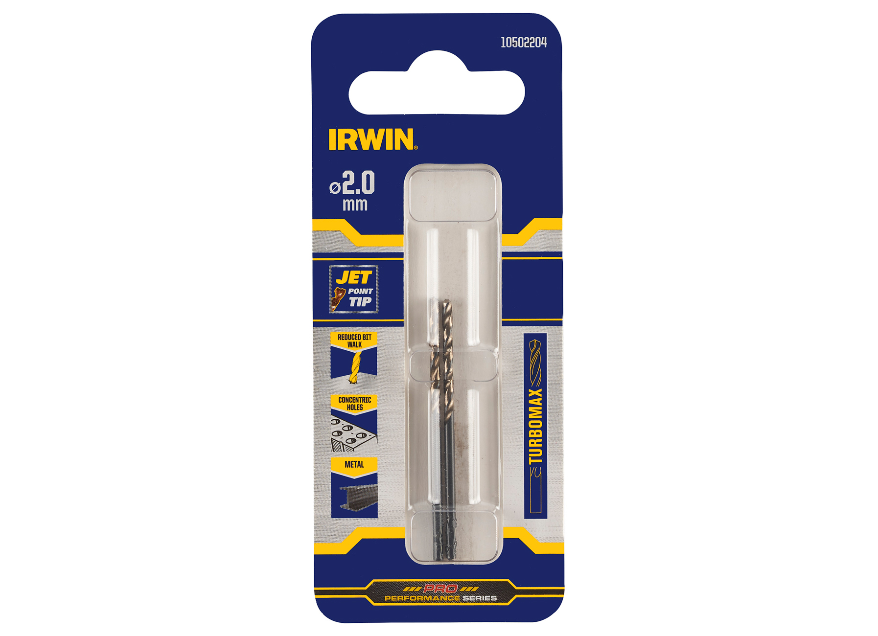 IRWIN FORET METAL HSS TURBOMAX 2.0MM
