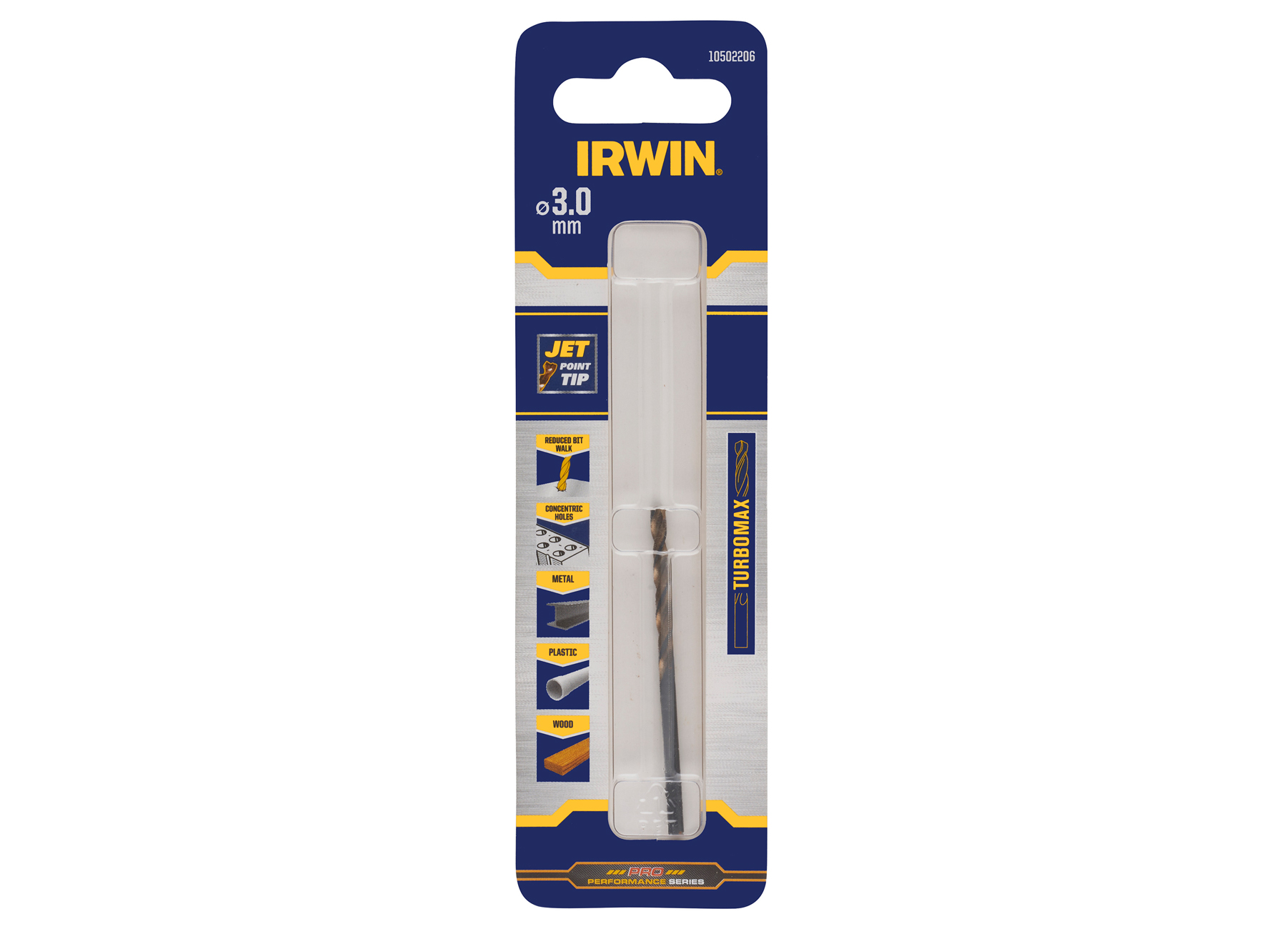 IRWIN FORET METAL HSS TURBOMAX 3.0MM