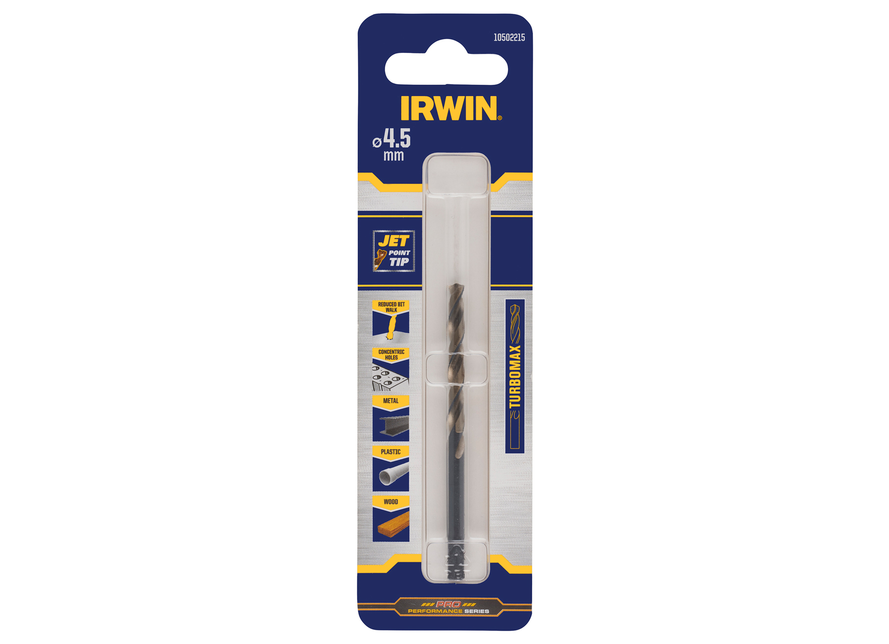 IRWIN FORET METAL HSS TURBOMAX 4.5MM