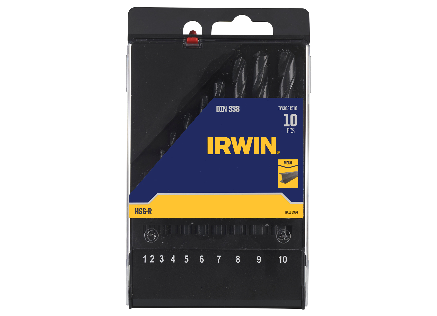 IRWIN FORETS HSS SET 10PCS 1 A 10.0MM
