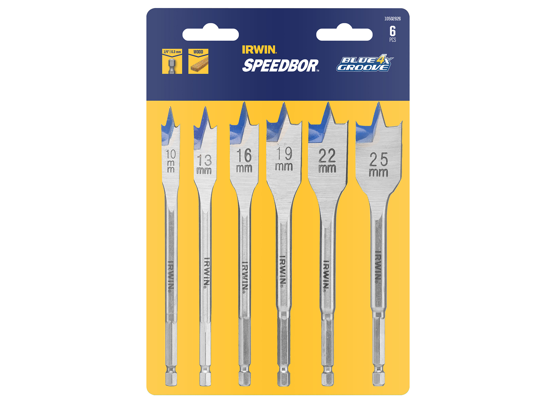 IRWIN BLUE GROOVE 4X 10/13/16/19/22/25MM