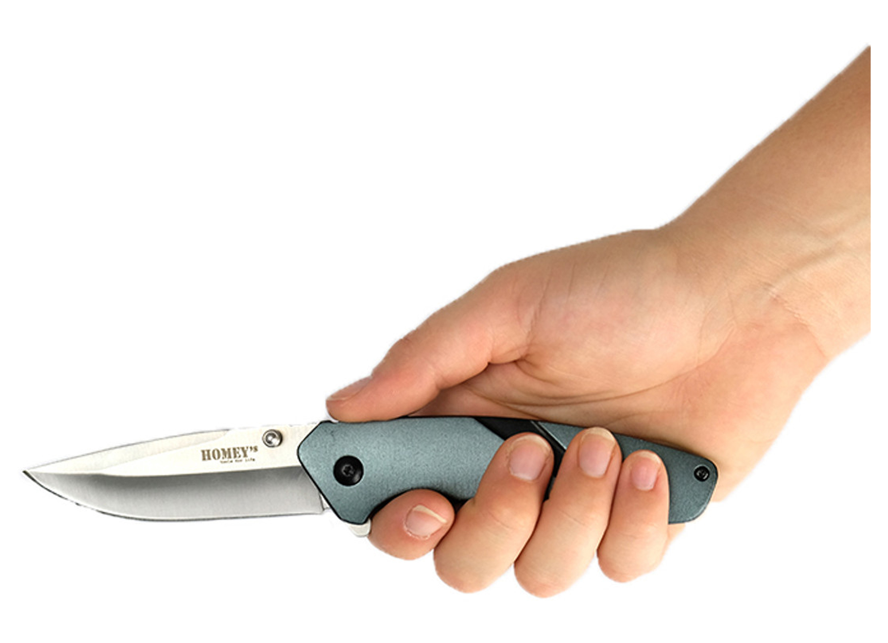 HOMEY'S COUTEAU DE POCHE PROFJOB K1 LOCK GRIS INOX/ALU