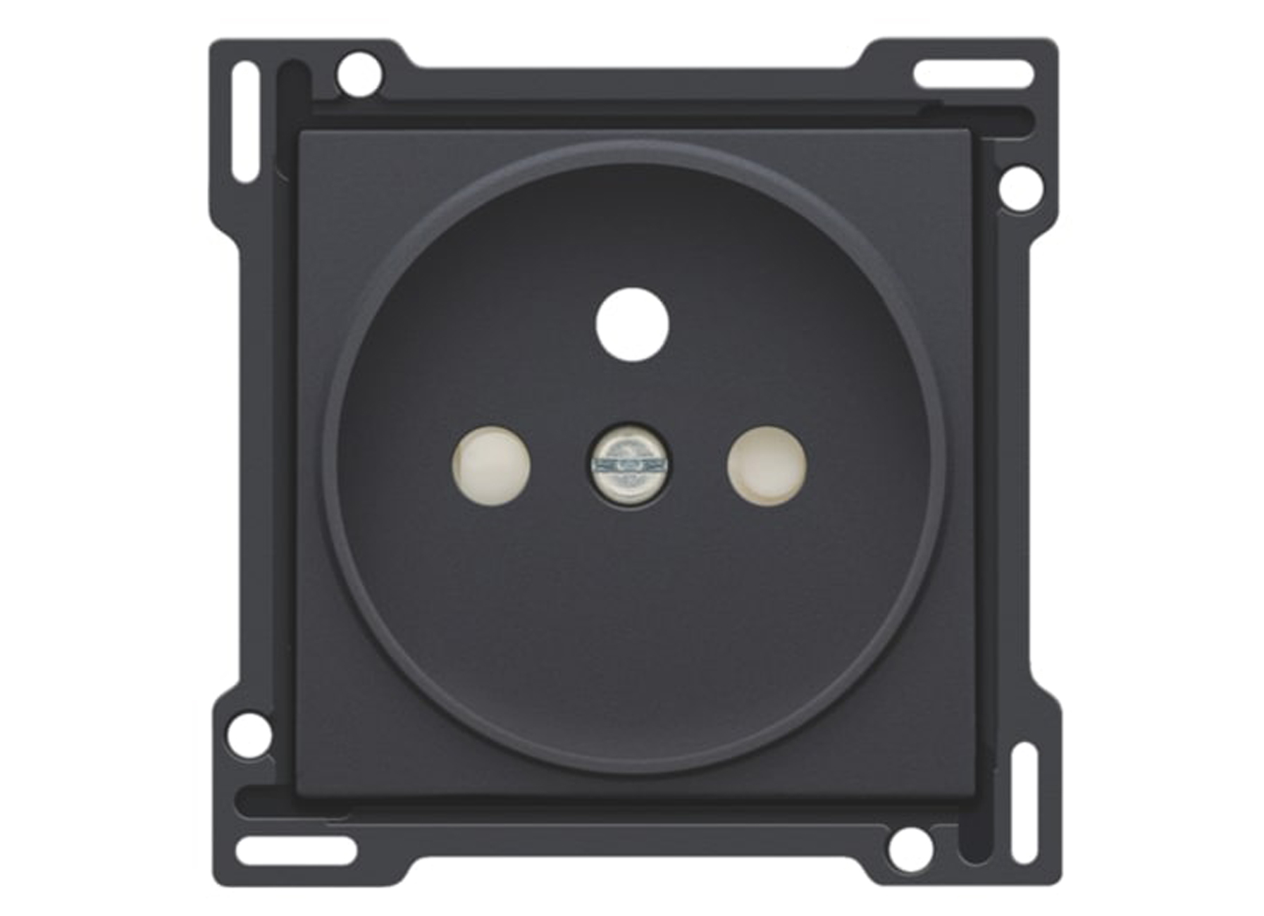 NIKO PRISE AVEC BROCHE DE TERRE 21MM ANTRACITE