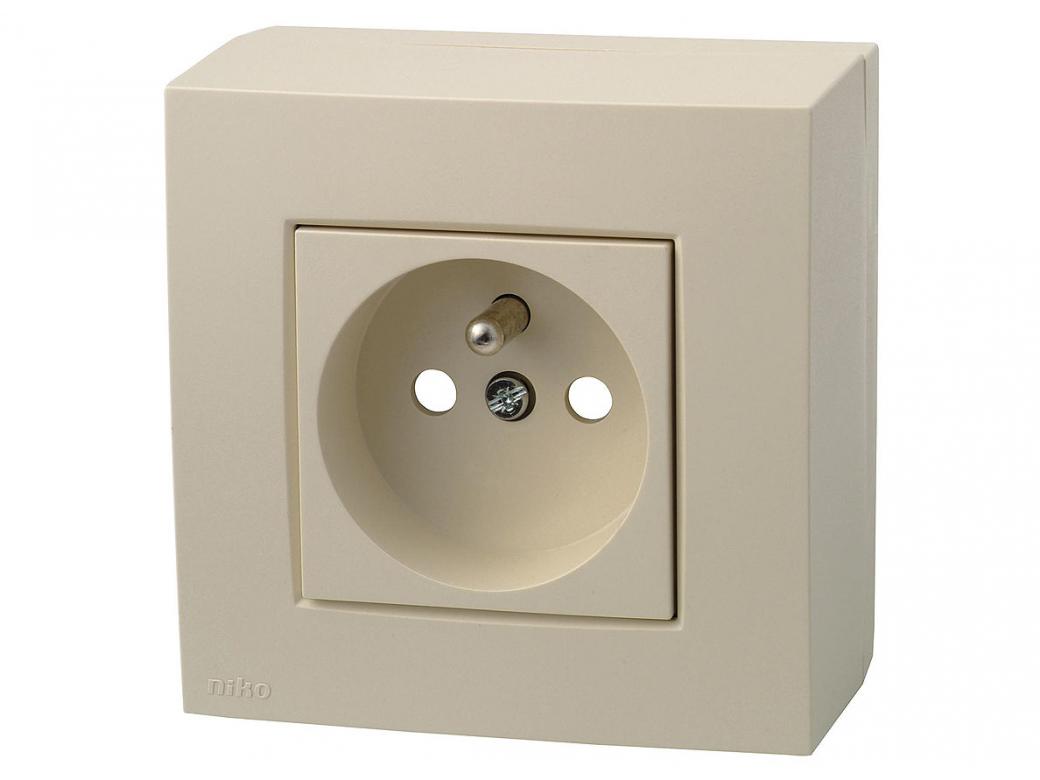 NIKO PRISE APPARENTE AVEC BROCHE DE TERRE ORIGINAL CREAM