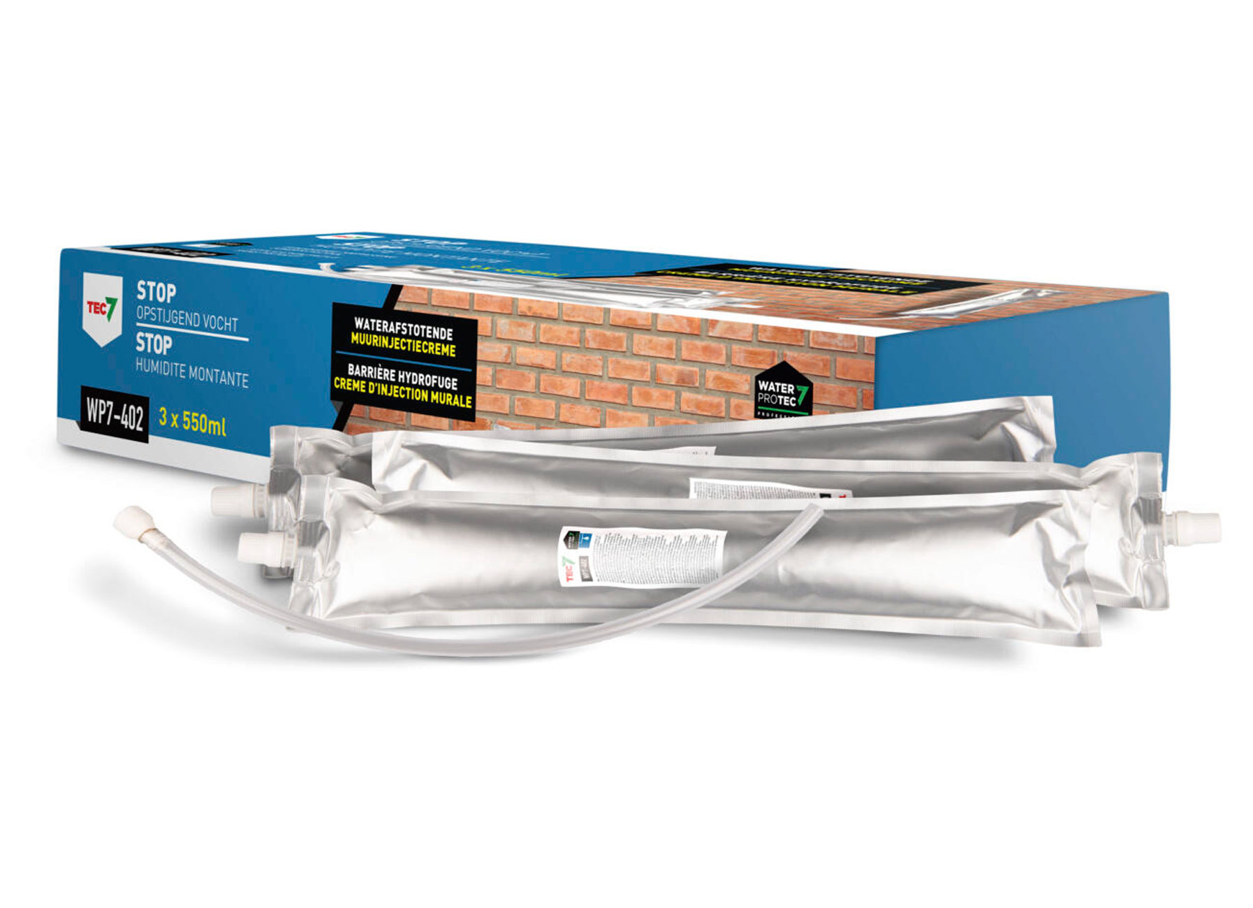 TEC7 WP7-402 STOP OPSTIJGEND VOCHT - SET 3X550ML WORSTEN