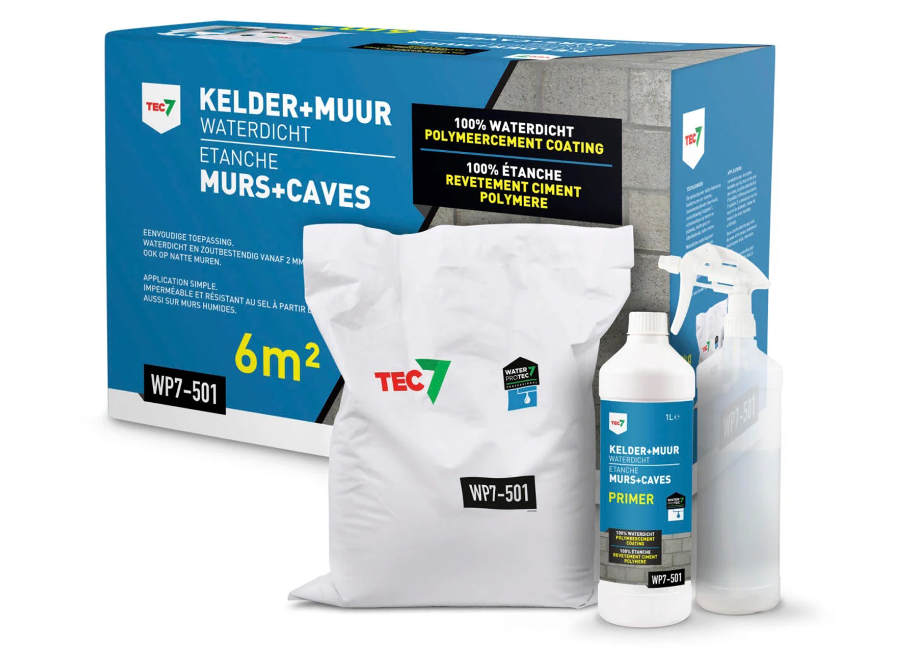 TEC7 WP7-501 KELDER + MUUR WATERDICHT SET
