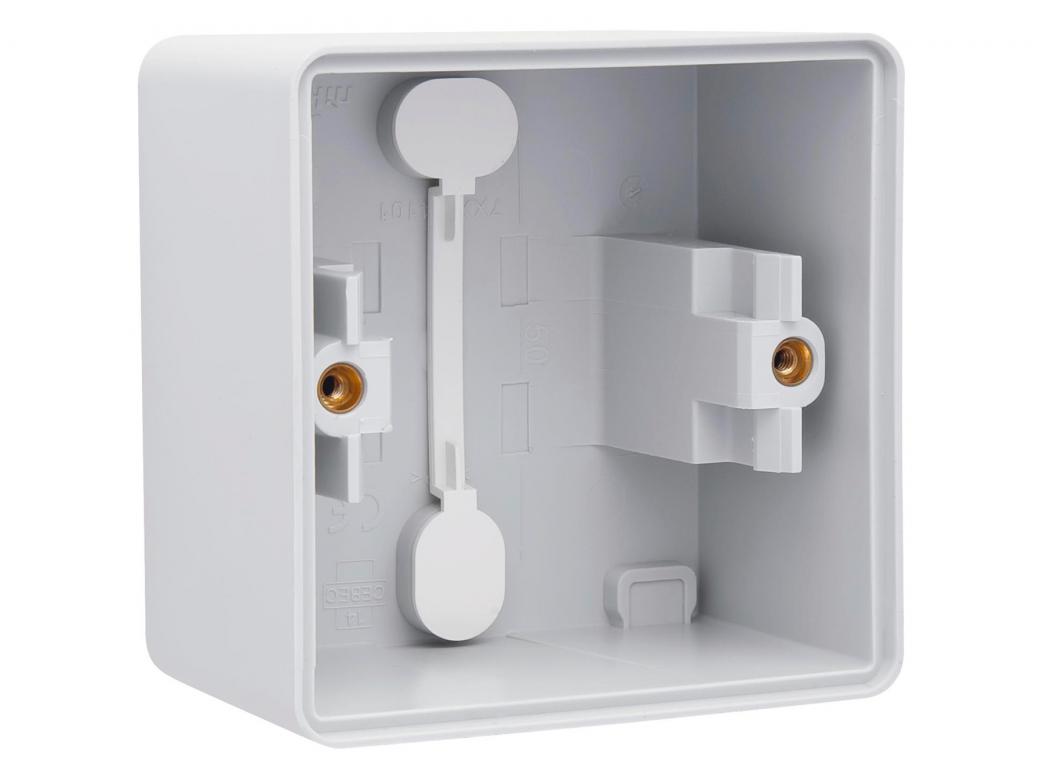 NIKO HYDRO BOITIER SIMPLE EN SAILLIE 2 ENTREES SOUPLES+PASSE-CABLE GRIS