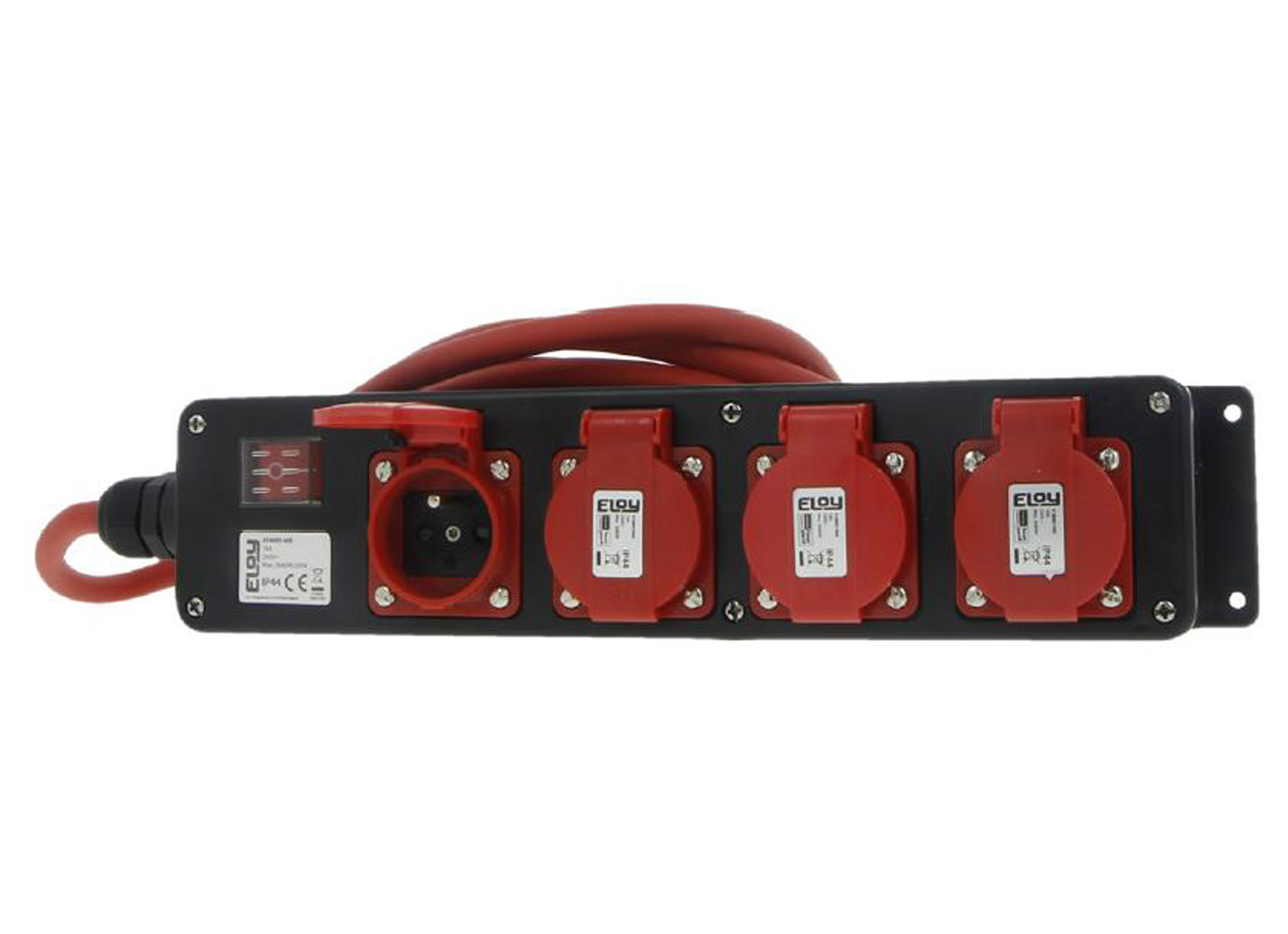 ELOY BLOC MULTIPRISE 4X + INTERRUPTEUR IP44 CORDON NEOPRENE 5M