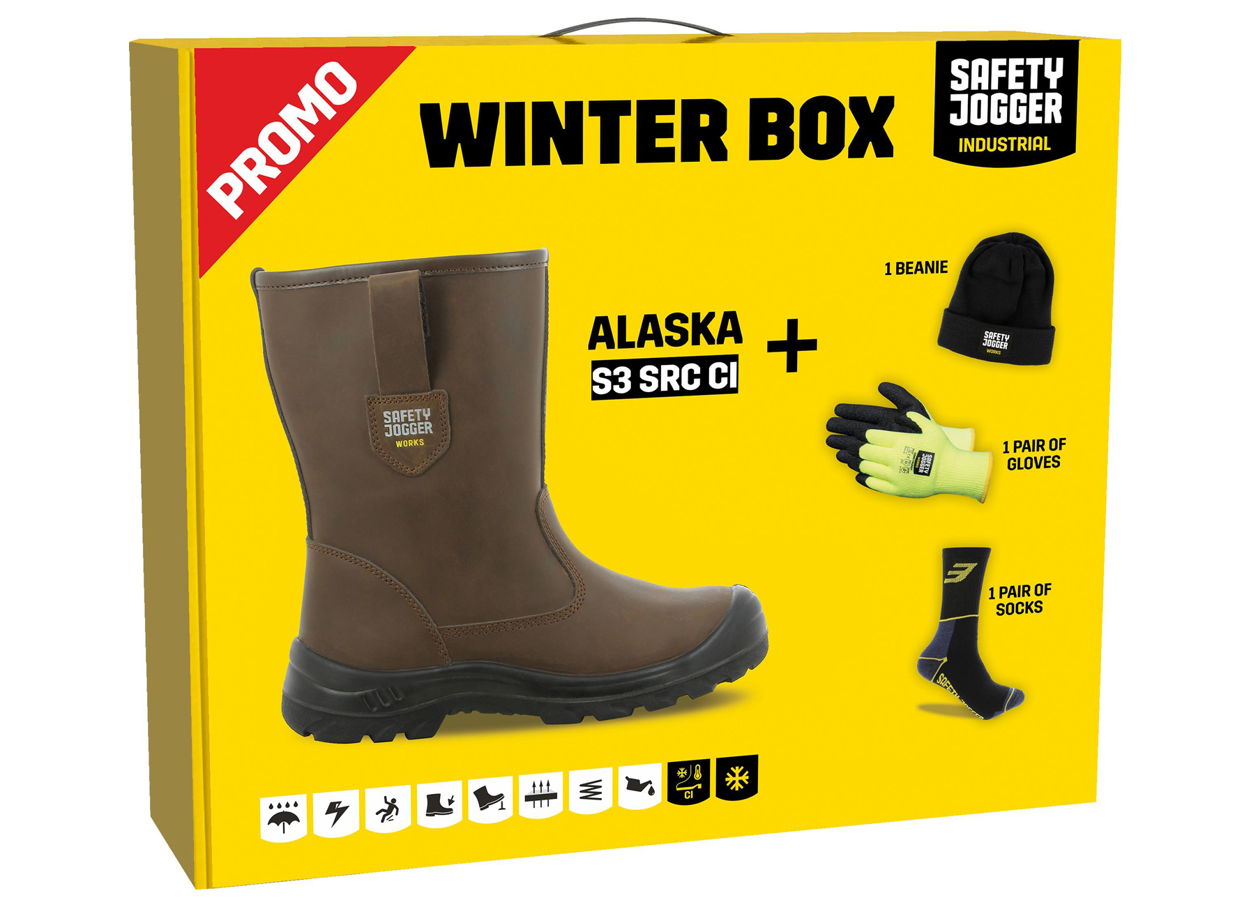 SAFETY JOGGER BOTTE DE SECURITE PROMOALASK S3 SRC BROWN 45