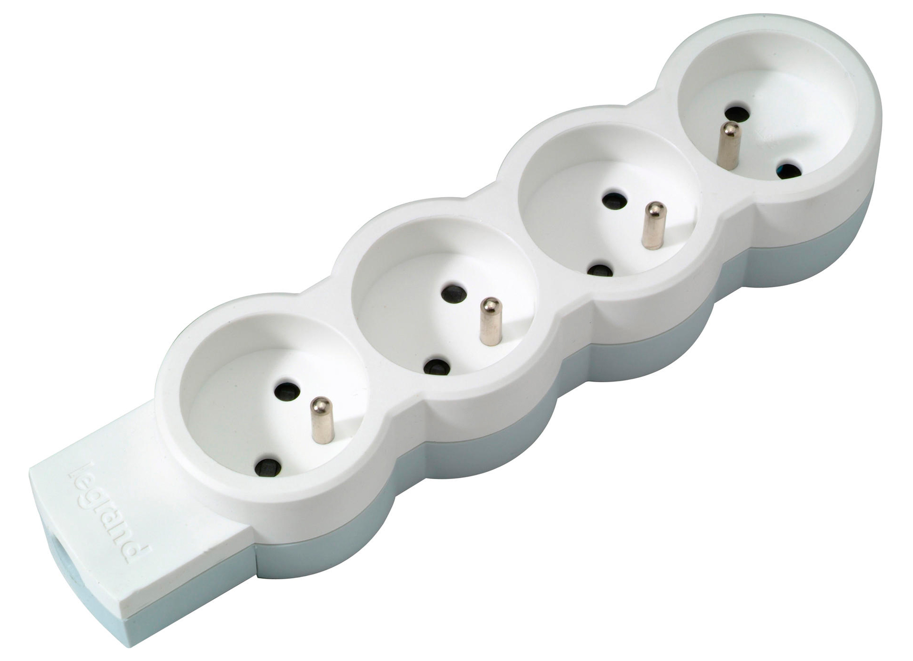 LEGRAND BLOC MULTIPRISE 4X2P+T BLANC/GRIS