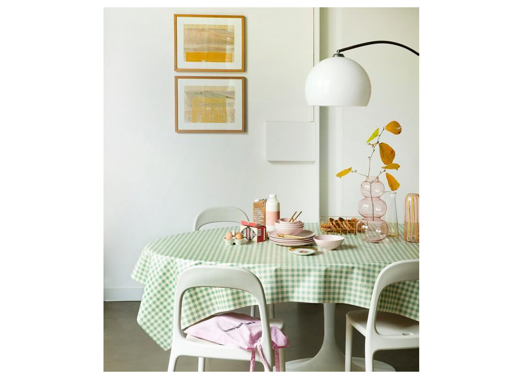 FINESSE TOILE CIREE COLLECTION LOLA SMALL CHIWY MINTGREY 140CM (PAR METRE)