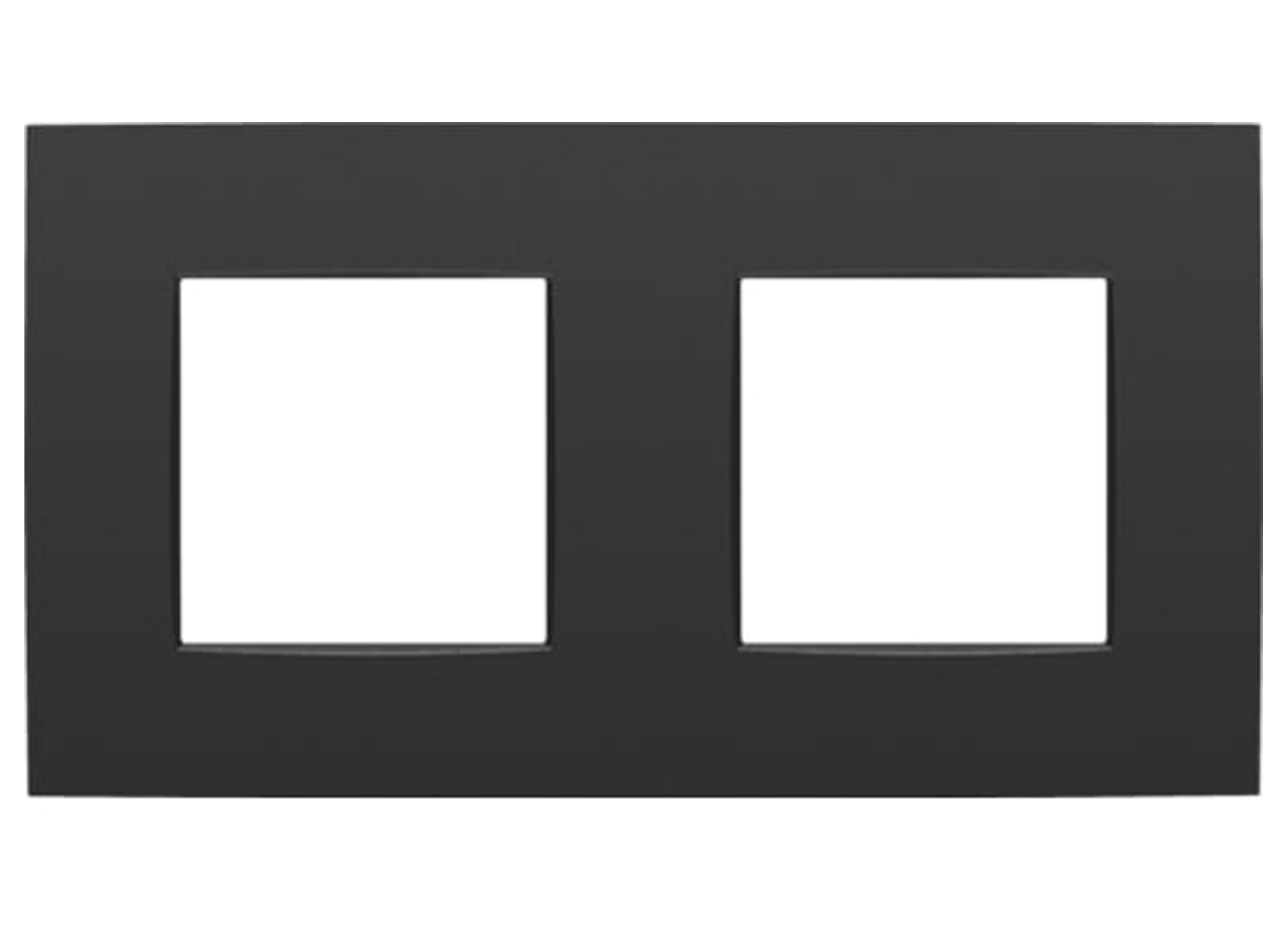 PLAQUE DE RECOUVREMENT DOUBLE HORIZONTALE INTENSE MATT BLACK