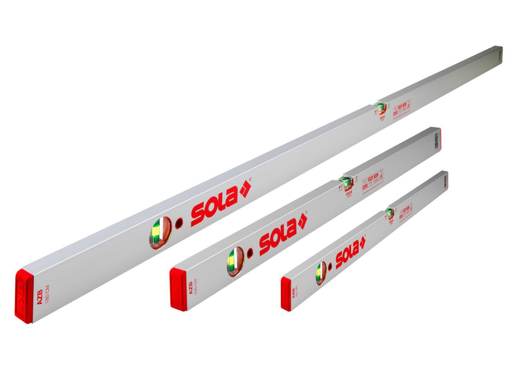 SOLA ENSEMBLE DE NIVEAUX A BULLE AZB (60 + 100 + 180CM)