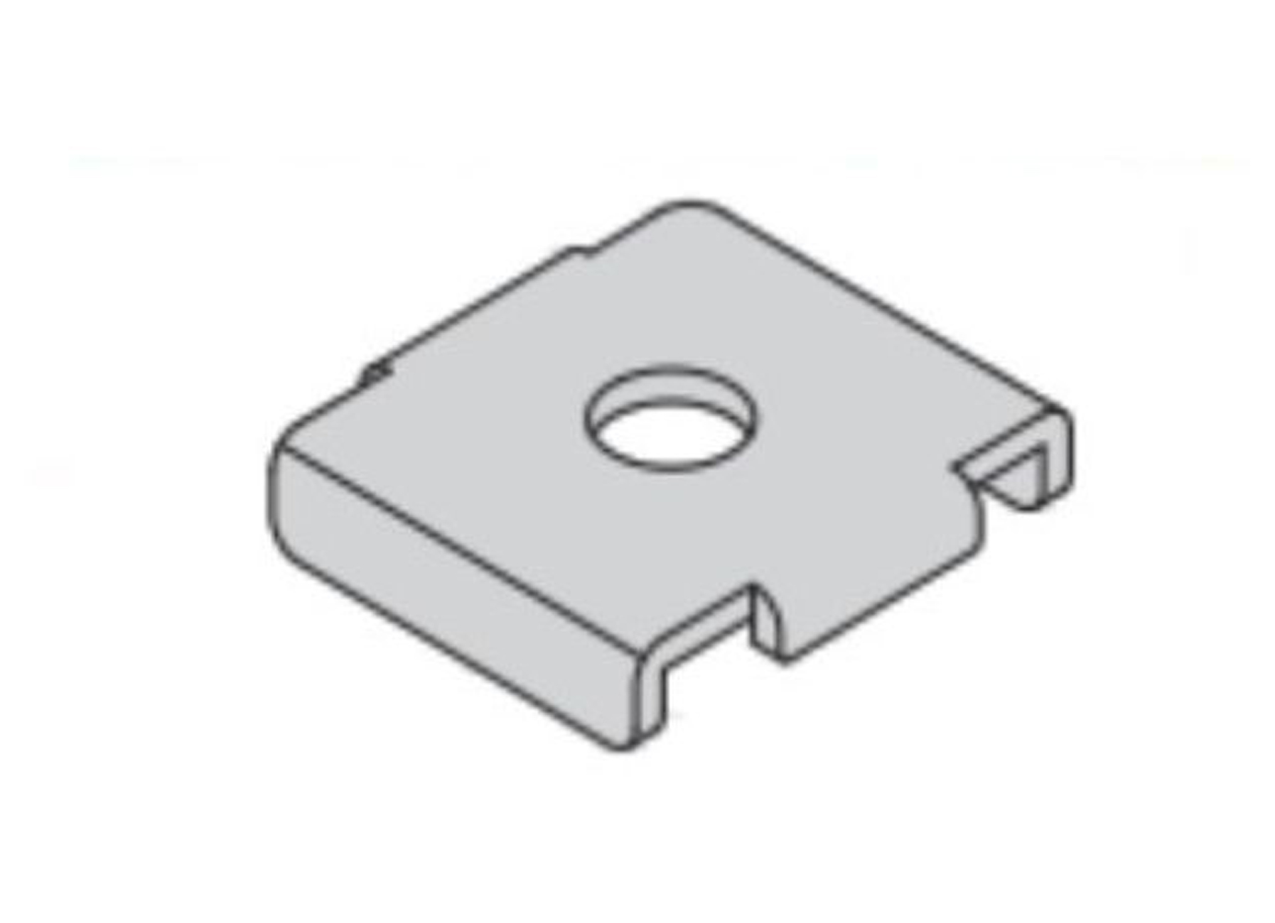 KLEMRONDEL VOOR RAIL 27X18/28X30MM  Ø 11.0 - 25 STKS