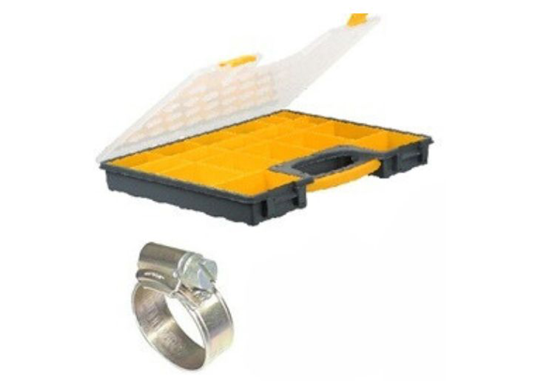 COFFRET ASSORTIMENT COLLIER DE SERRAGE GALVANISE - 97 PIÈCES