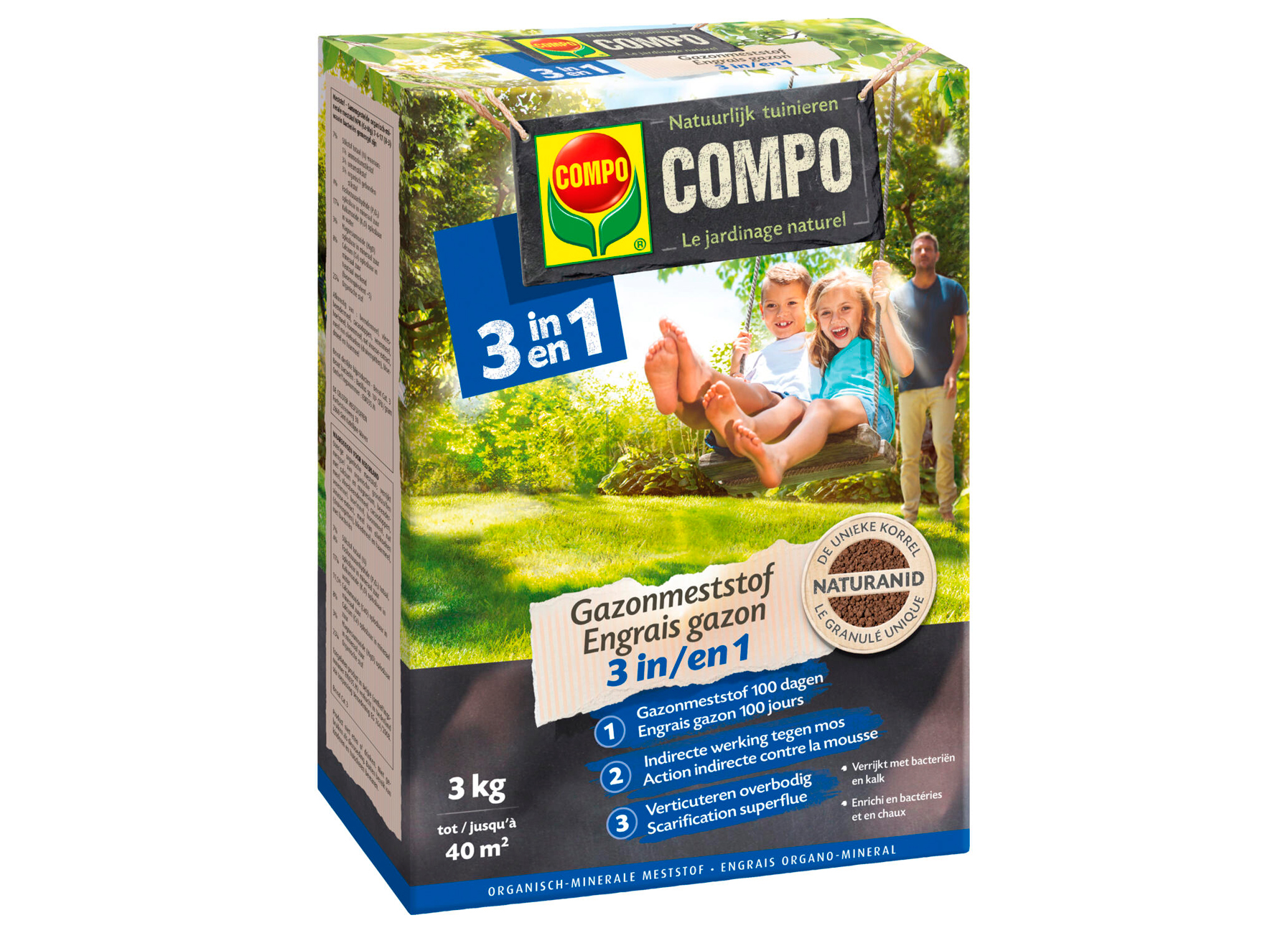 COMPO ENGRAIS GAZON BIO 3-EN-1 3KG
