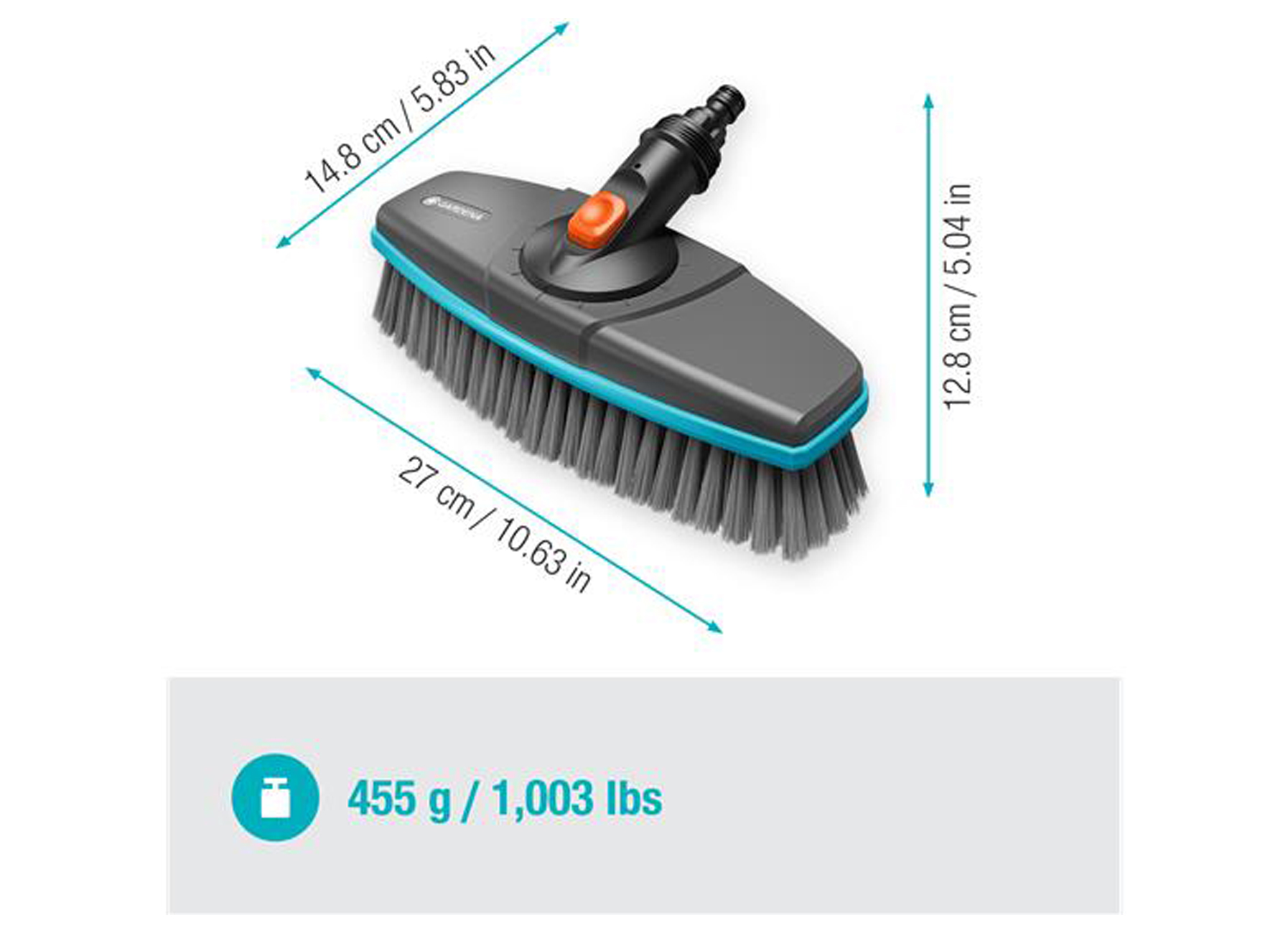 GARDENA CLEANSYSTEM WASBORSTEL ZACHT