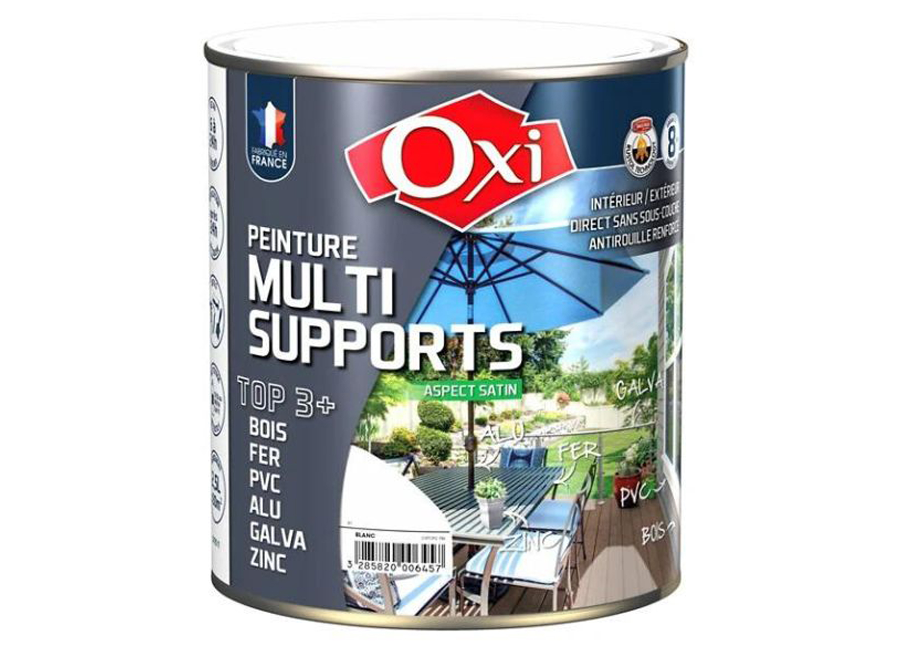 OXI PEINTURE MULTI SUPPORTS SATIN BLANC RAL 9010 (2.5L)
