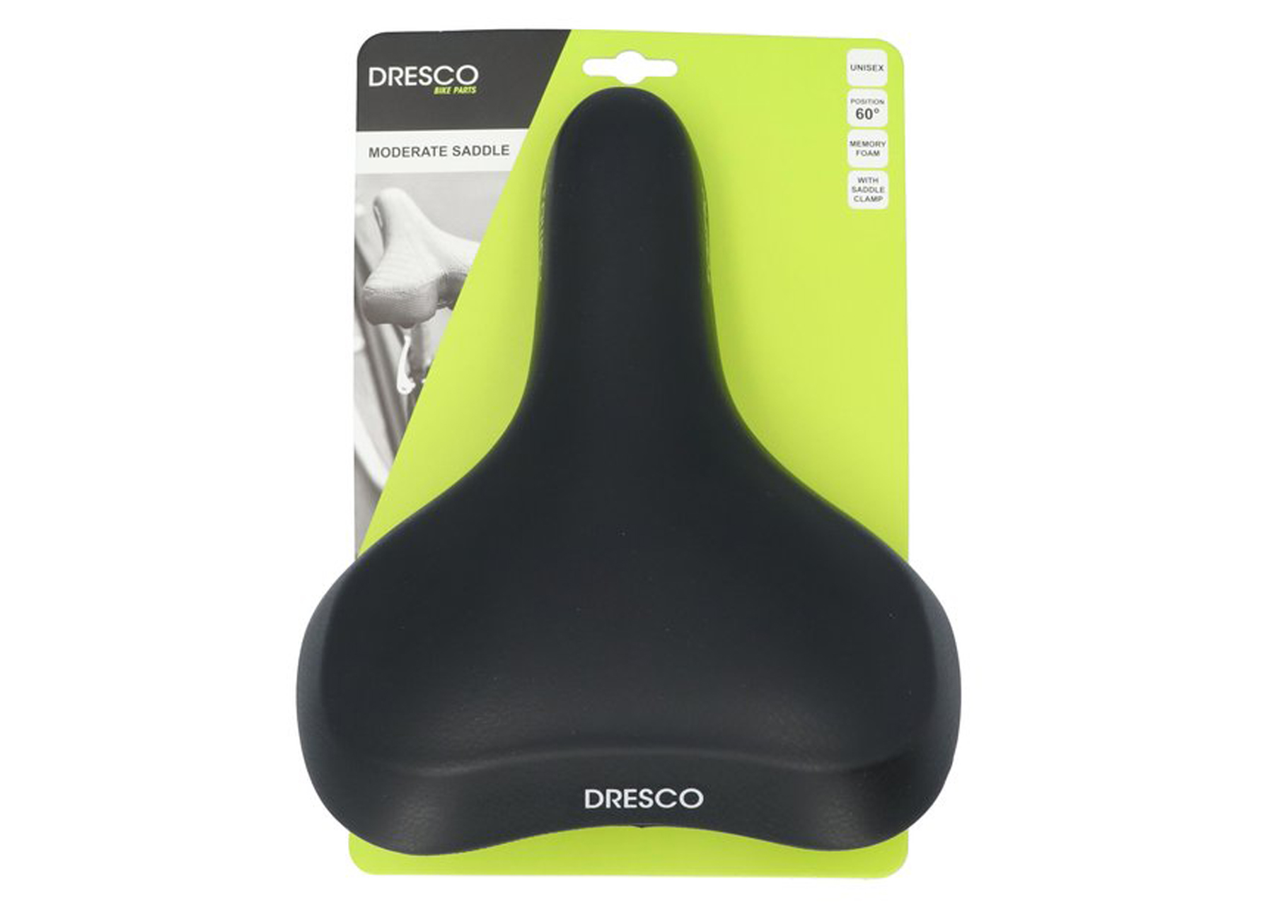 DRESCO FIETSZADEL TOWNY ZWART