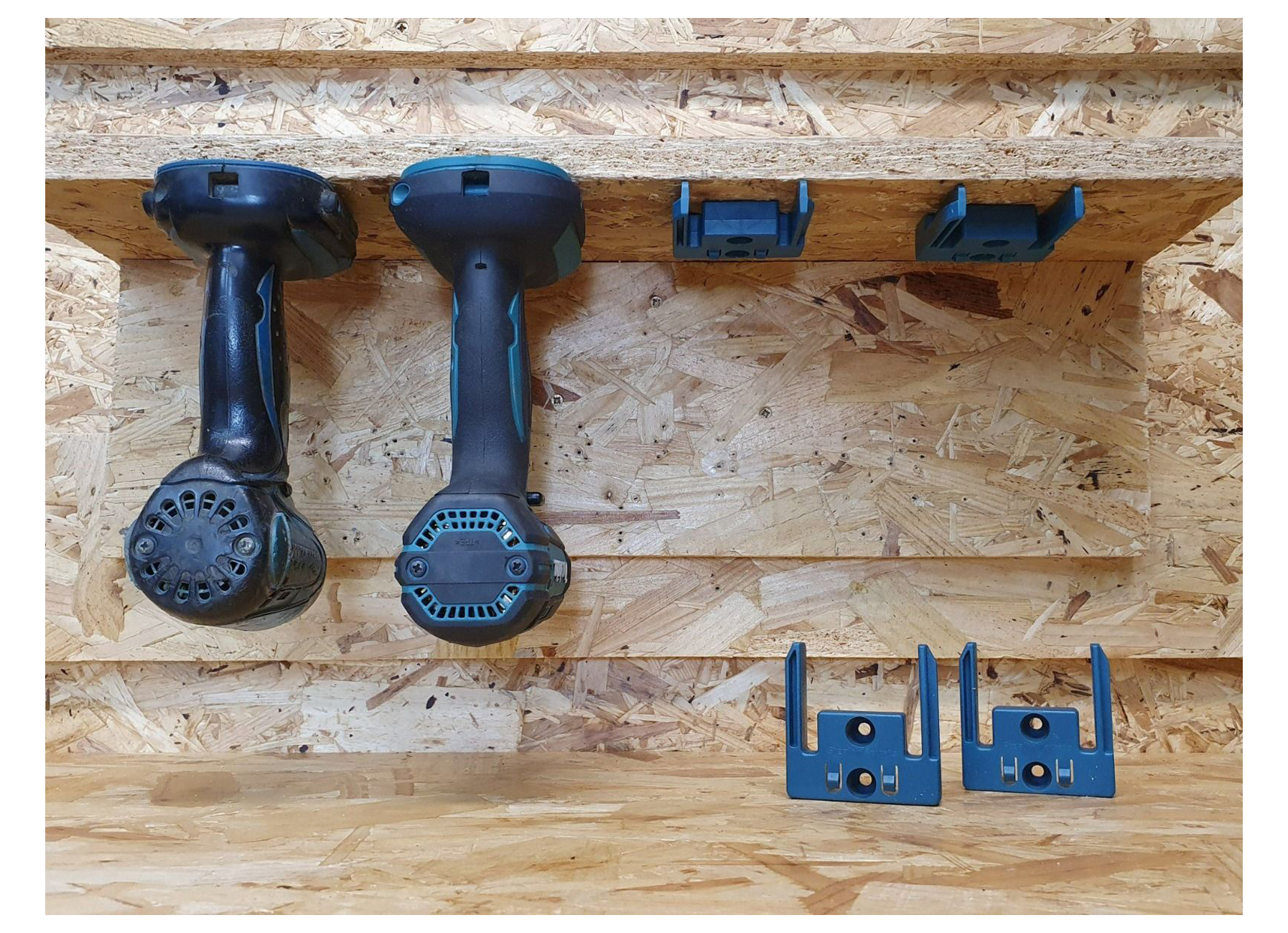 STEALTHMOUNTS SUPPORT OUTILS BATTERIE MAKITA LXT 18V BLEU (4 PACK)