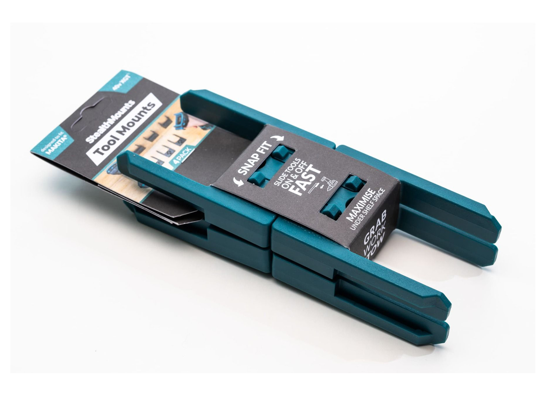 STEALTHMOUNTS SUPPORT OUTILS BATTERIE MAKITA XGT 40V BLEU (4 PACK)