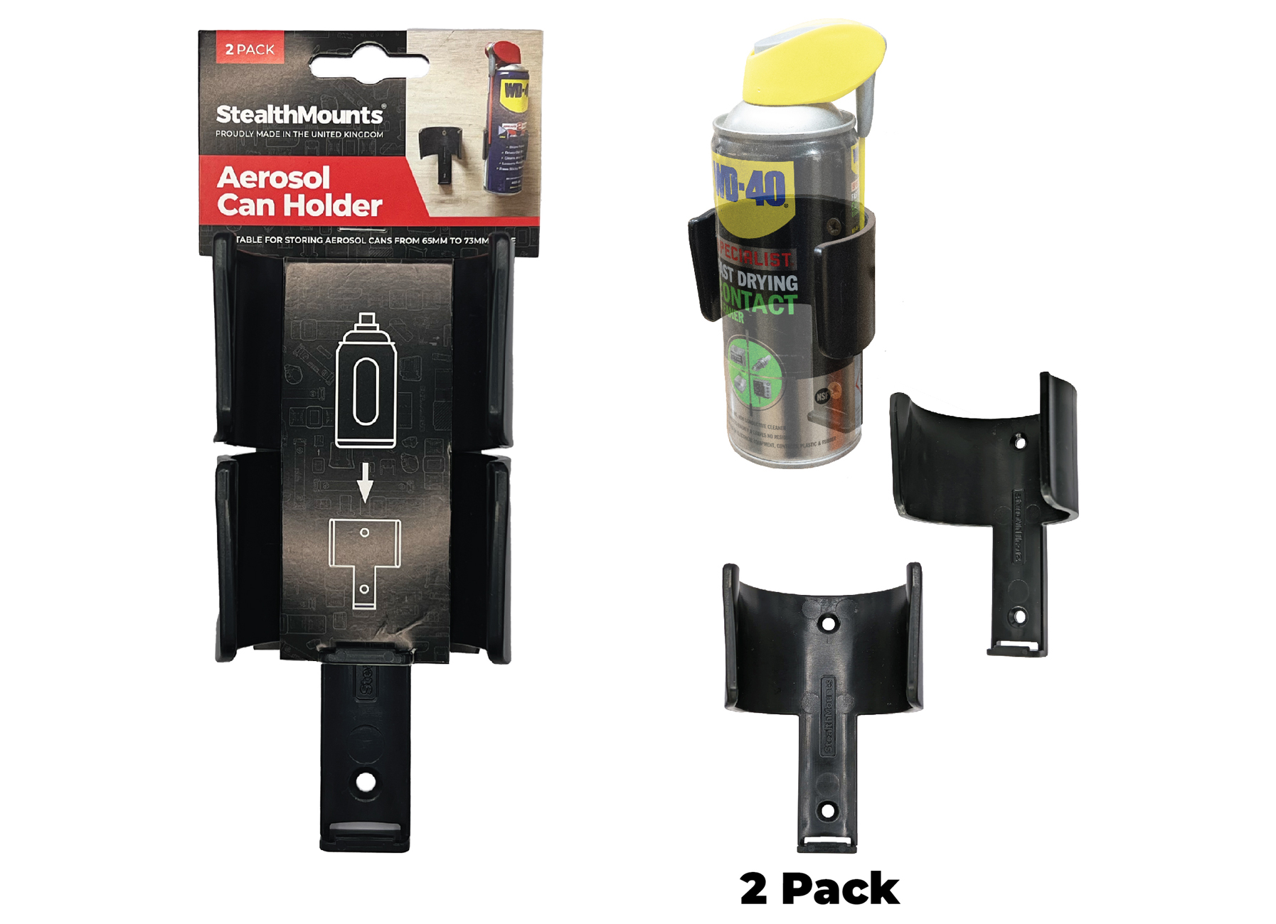 STEALTHMOUNTS SPUITBUSHOUDER - 2 STUKS