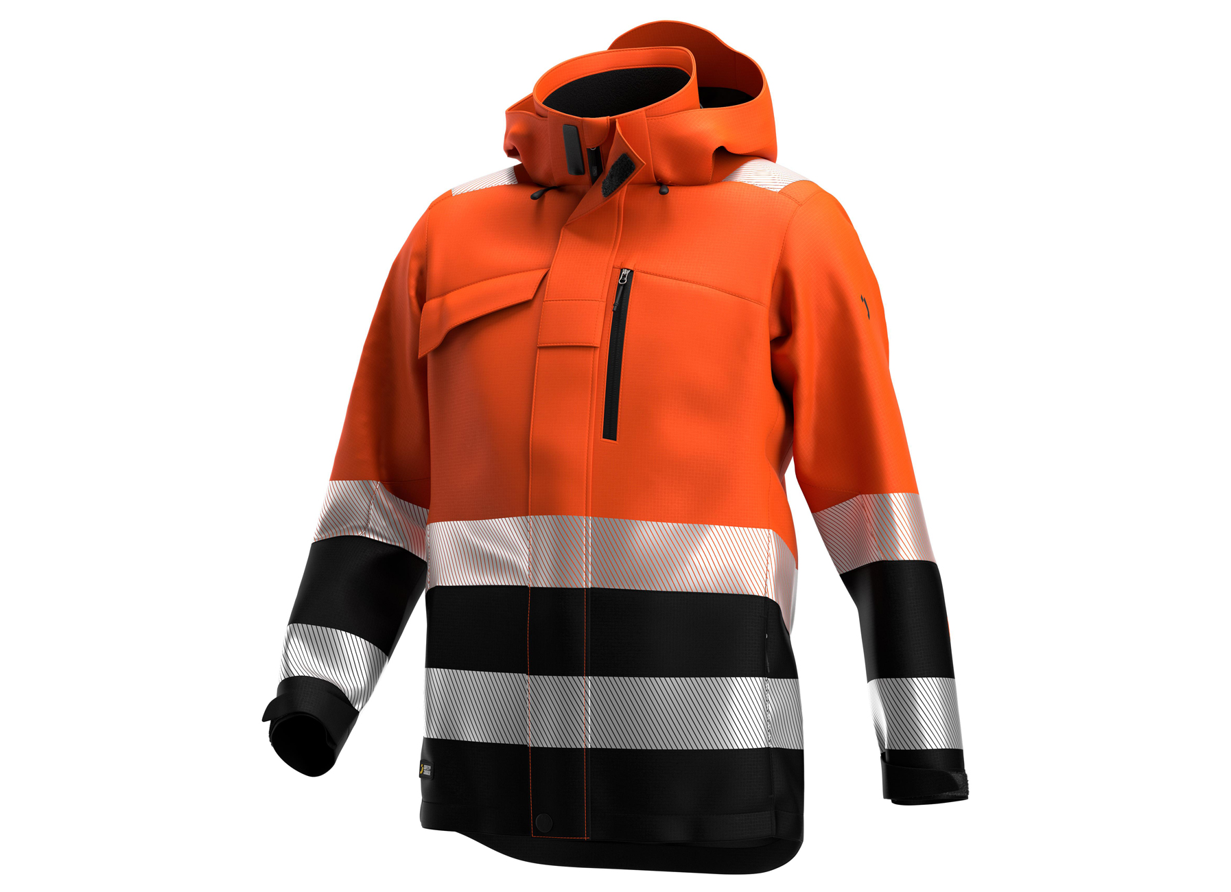 SAFETY JOGGER SCUTI VESTE D'HIVER HAUTE VISIBILITE HOMMES ORANGE/NOIR XL