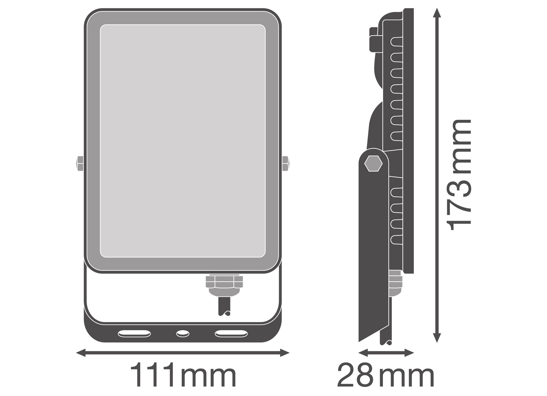 LEDVANCE LED STRALER FLOODLIGHT ESSENTIAL 20W 4000K ZWART