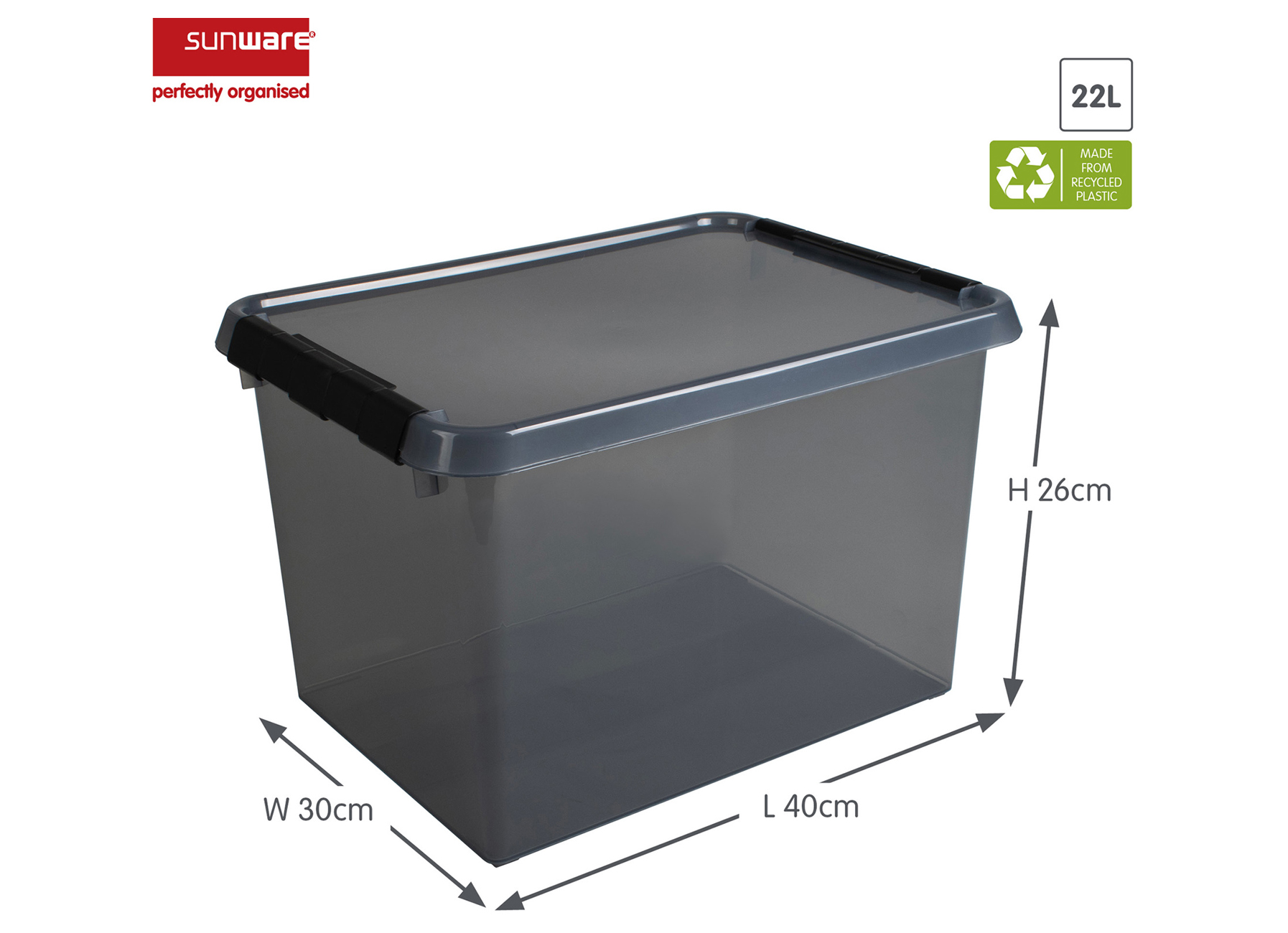 SUNWARE COMFORT-LINE BOX 22L SMOKEY