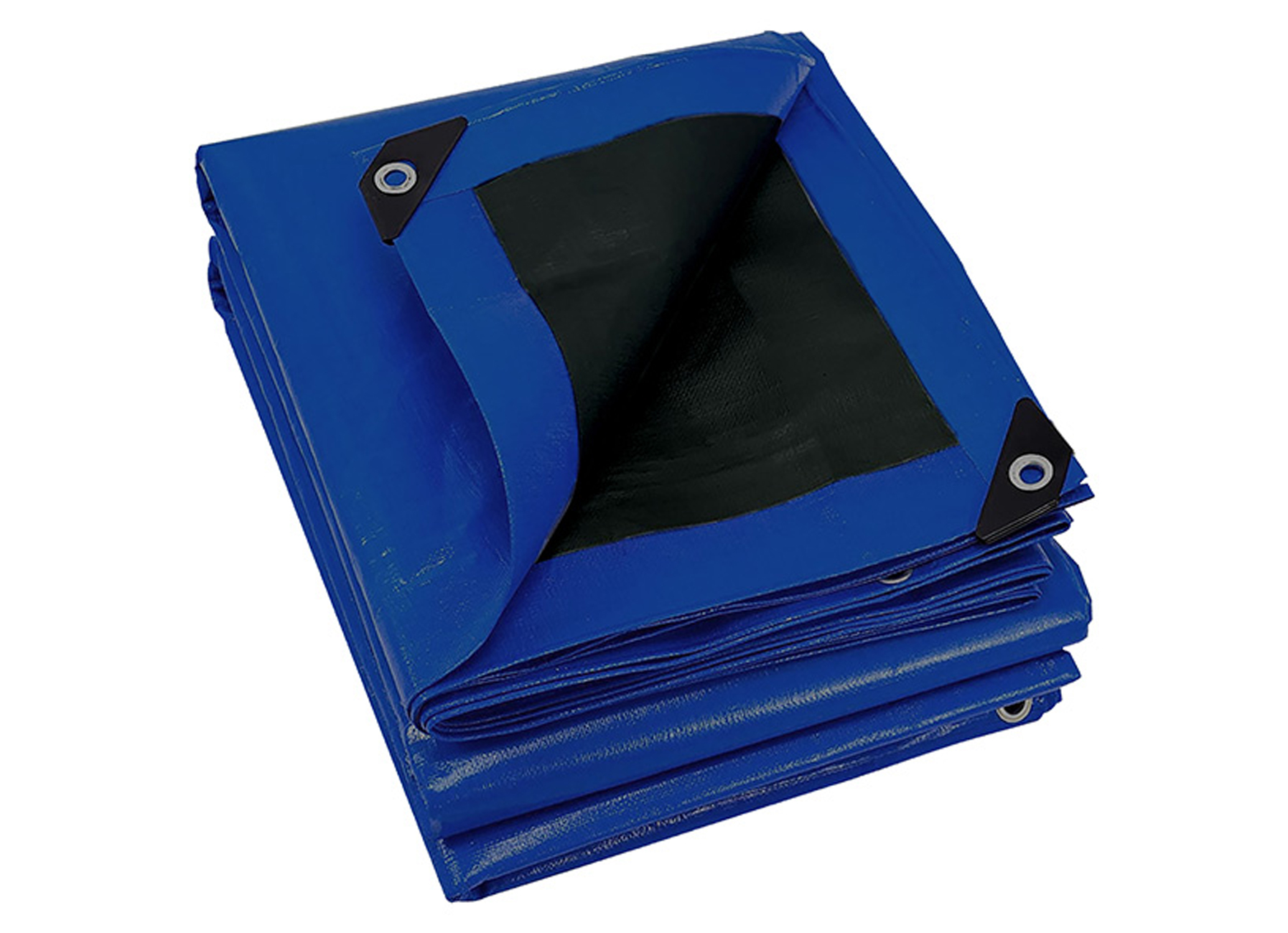 AFDEKZEIL WATERDICHT ZWART/BLAUW 140 GRAM/ M² - 3x4m