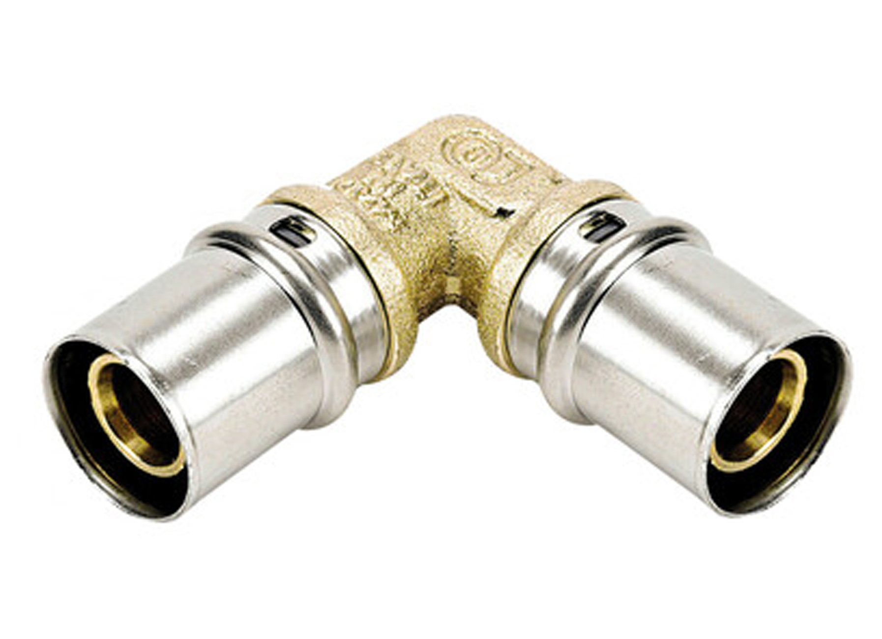 VMGO KOPPELING BOCHT 90° 2X PERS-ALU Ø16/2 X 16/2MM