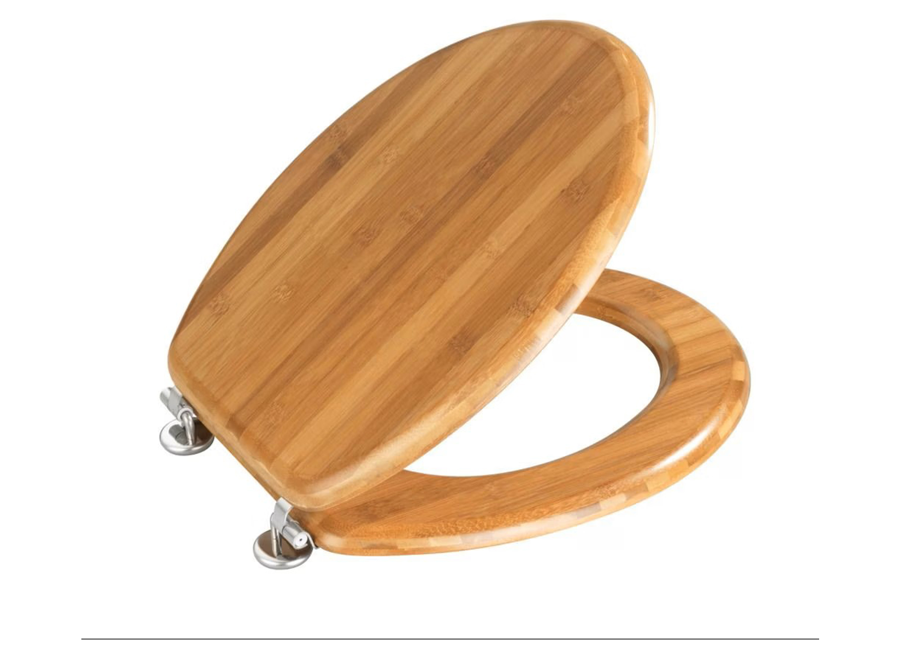 WENKO TOILETZITTING BAMBOE DONKERBRUIN