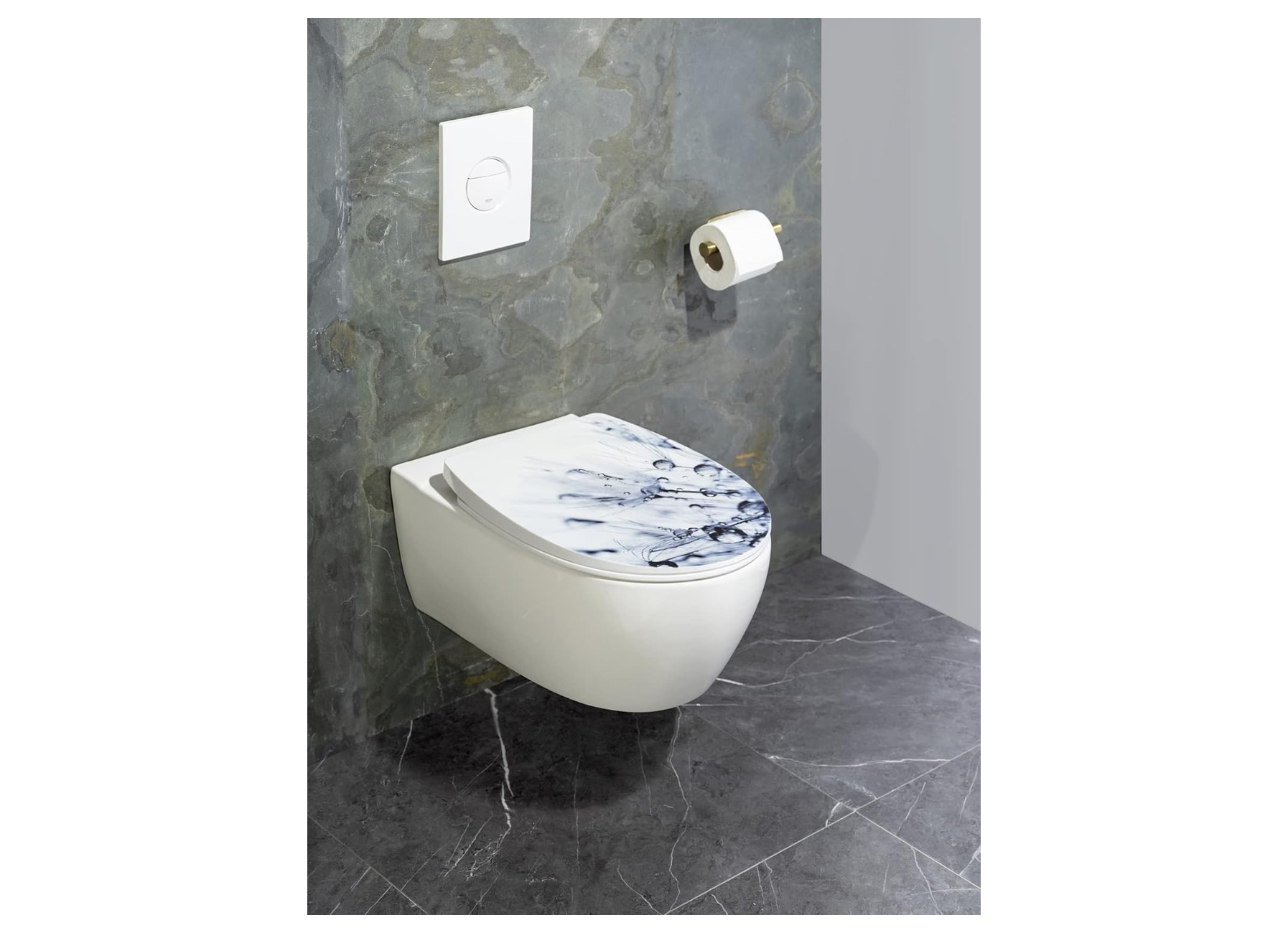 WENKO ABATTANT SERENO THERMOPLAST EMBOSSED